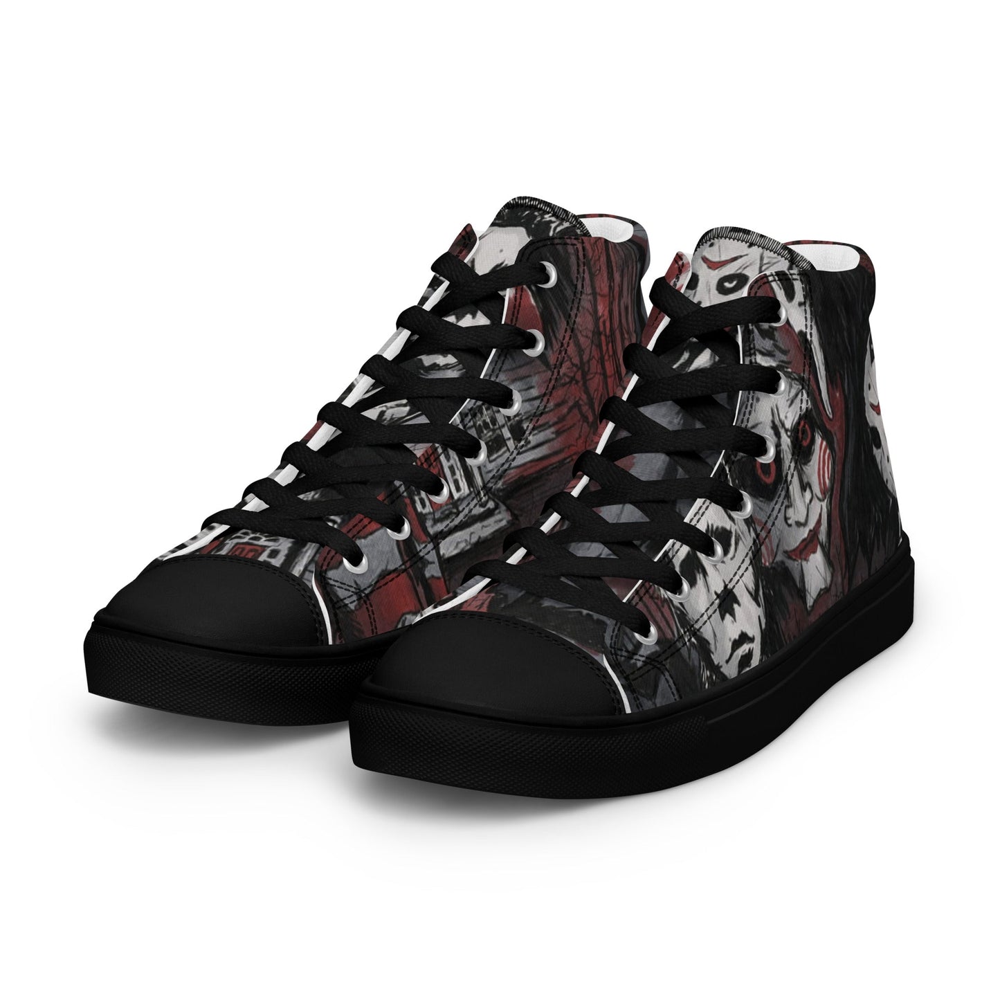 Halloween Horror Women’s high top canvas shoes - T.Eddy’s Art Studio