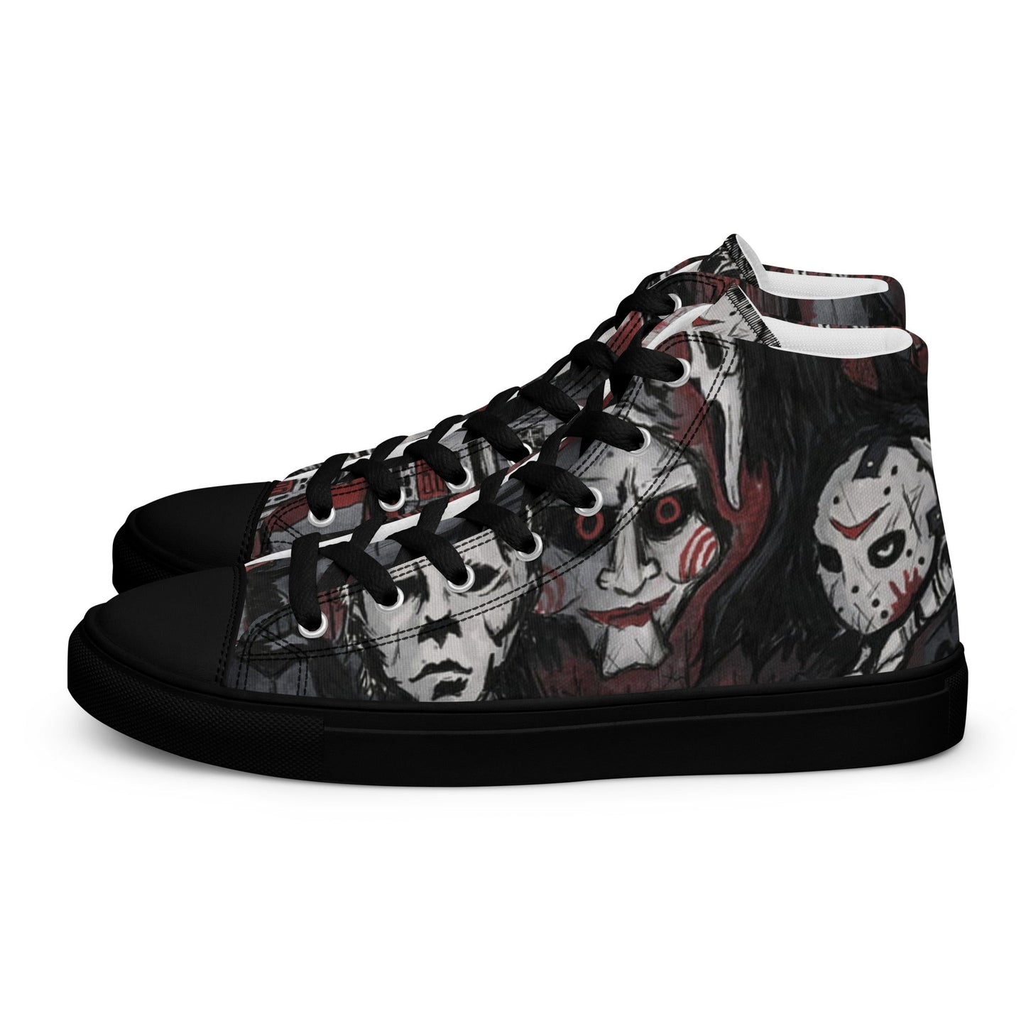 Halloween Horror Women’s high top canvas shoes - T.Eddy’s Art Studio