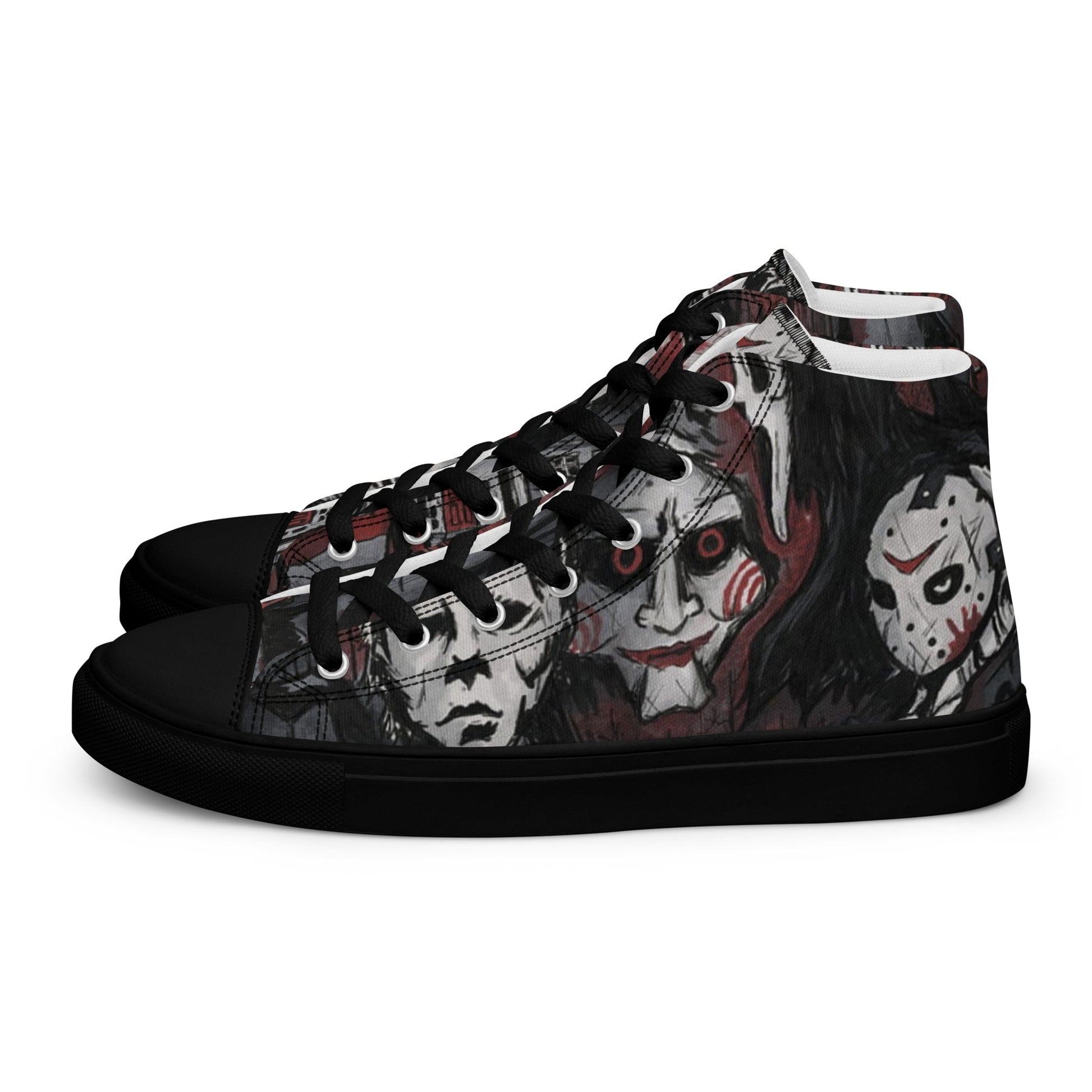 Halloween Horror Women’s high top canvas shoes - T.Eddy’s Art Studio