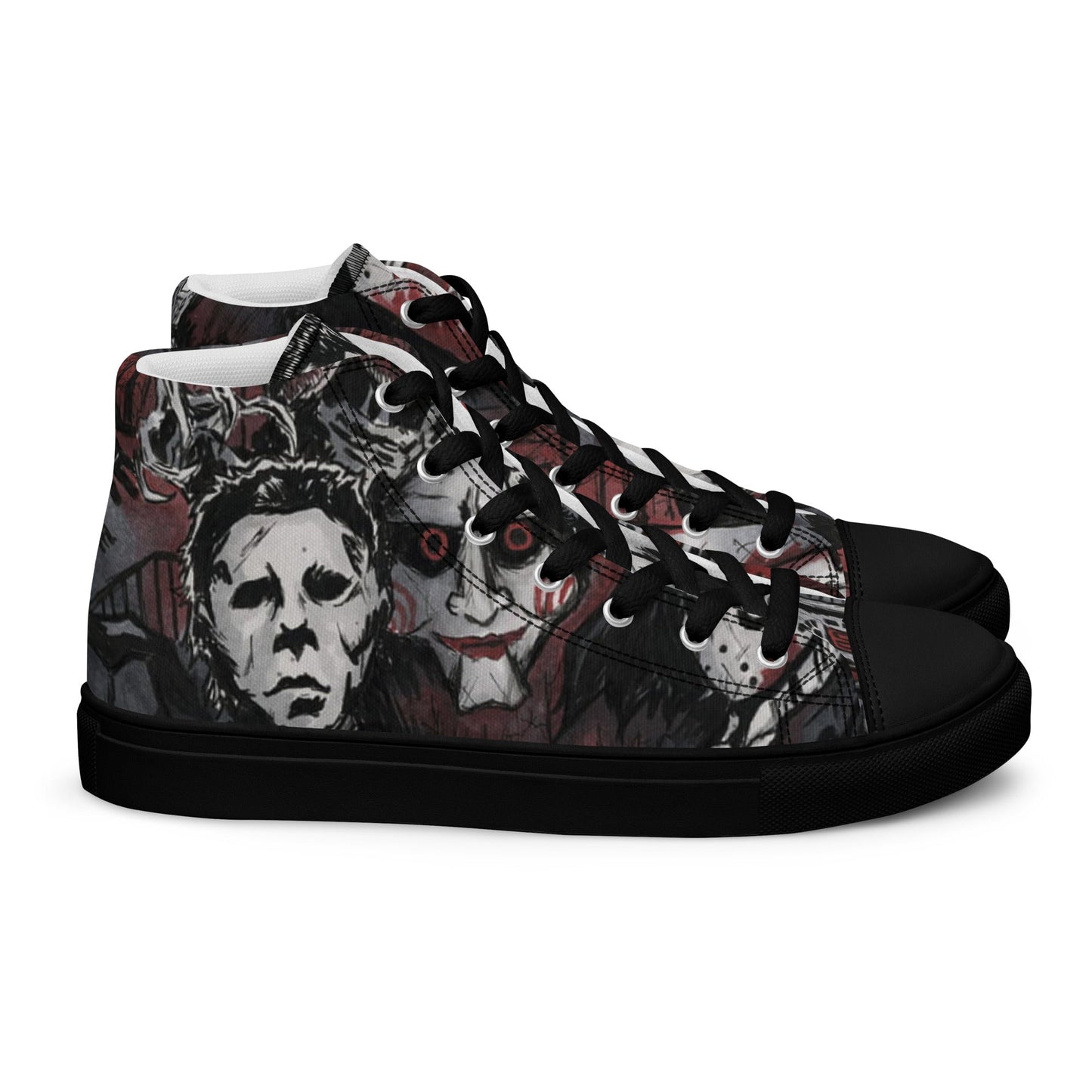 Halloween Horror Women’s high top canvas shoes - T.Eddy’s Art Studio
