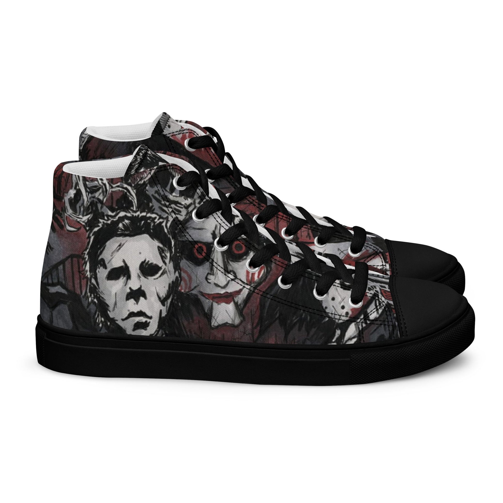 Halloween Horror Women’s high top canvas shoes - T.Eddy’s Art Studio
