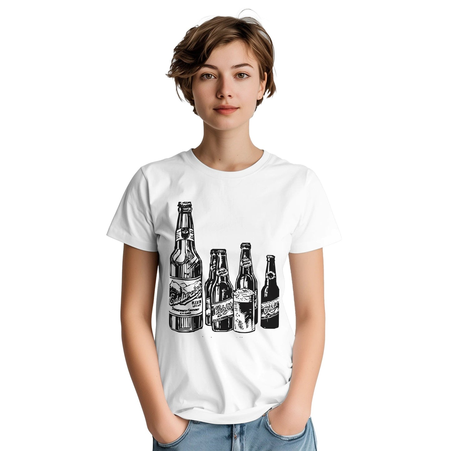 Heavyweight Unisex Crewneck T-shirt | Gildan® 5000 White - T.Eddy’s Art Studio