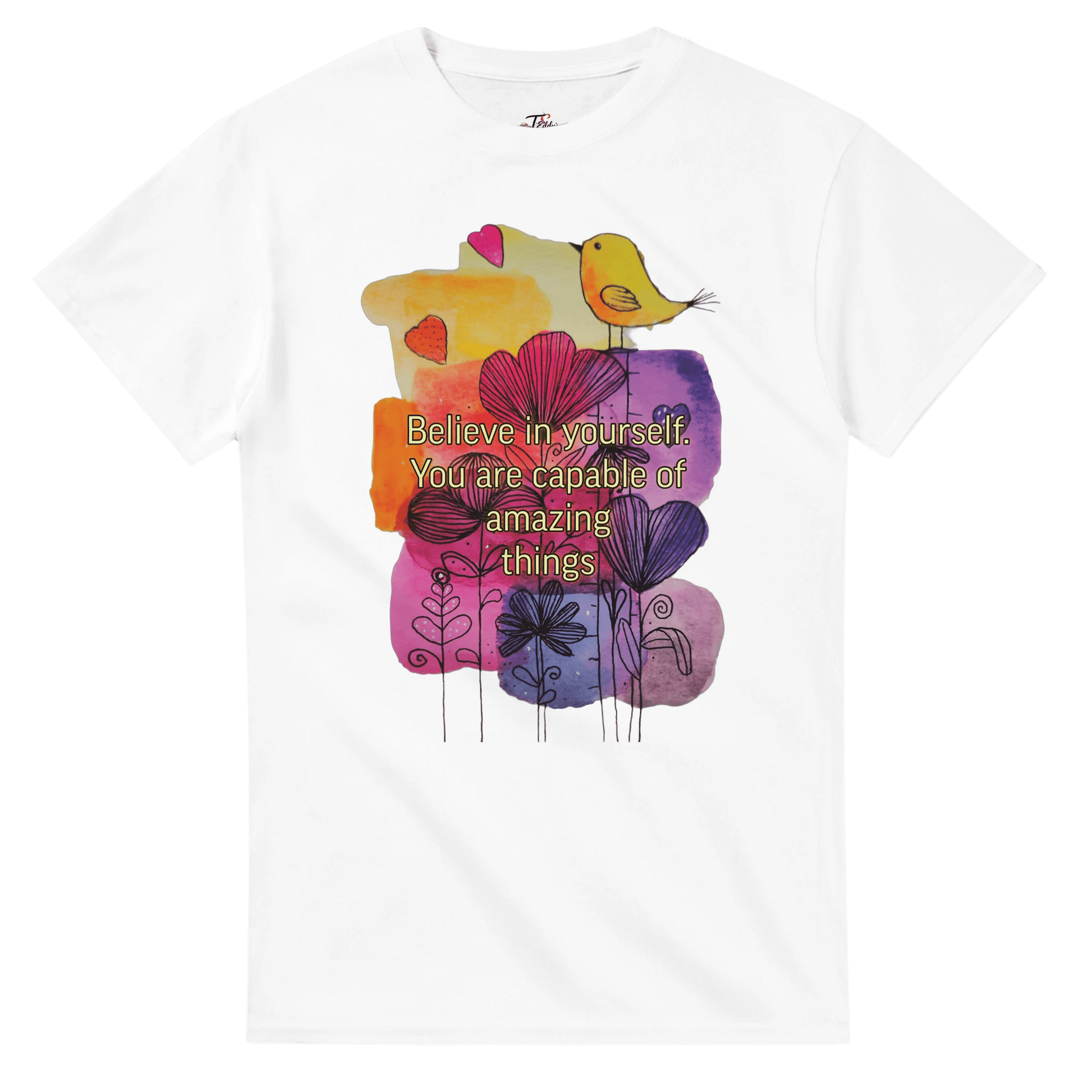 Heavyweight Unisex Crewneck T-shirt | Gildan® 5000 White - T.Eddy’s Art Studio