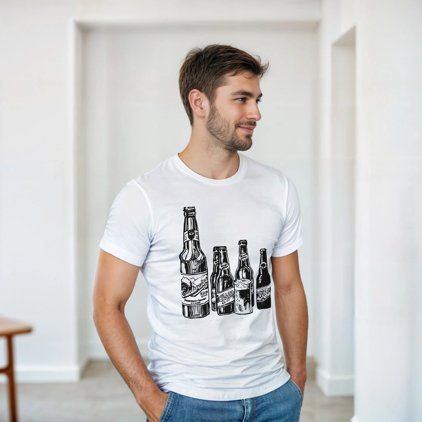 Heavyweight Unisex Crewneck T-shirt | Gildan® 5000 White - T.Eddy’s Art Studio