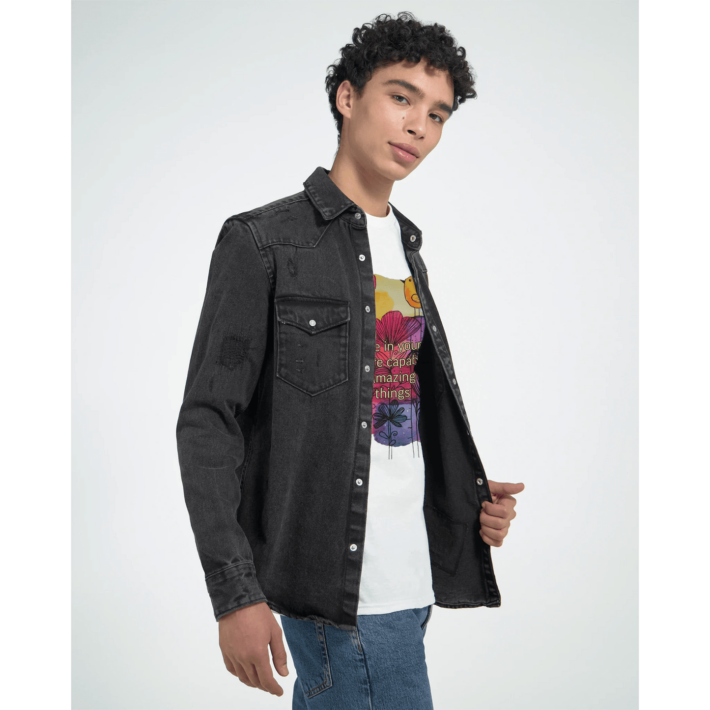 Heavyweight Unisex Crewneck T-shirt | Gildan® 5000 White - T.Eddy’s Art Studio