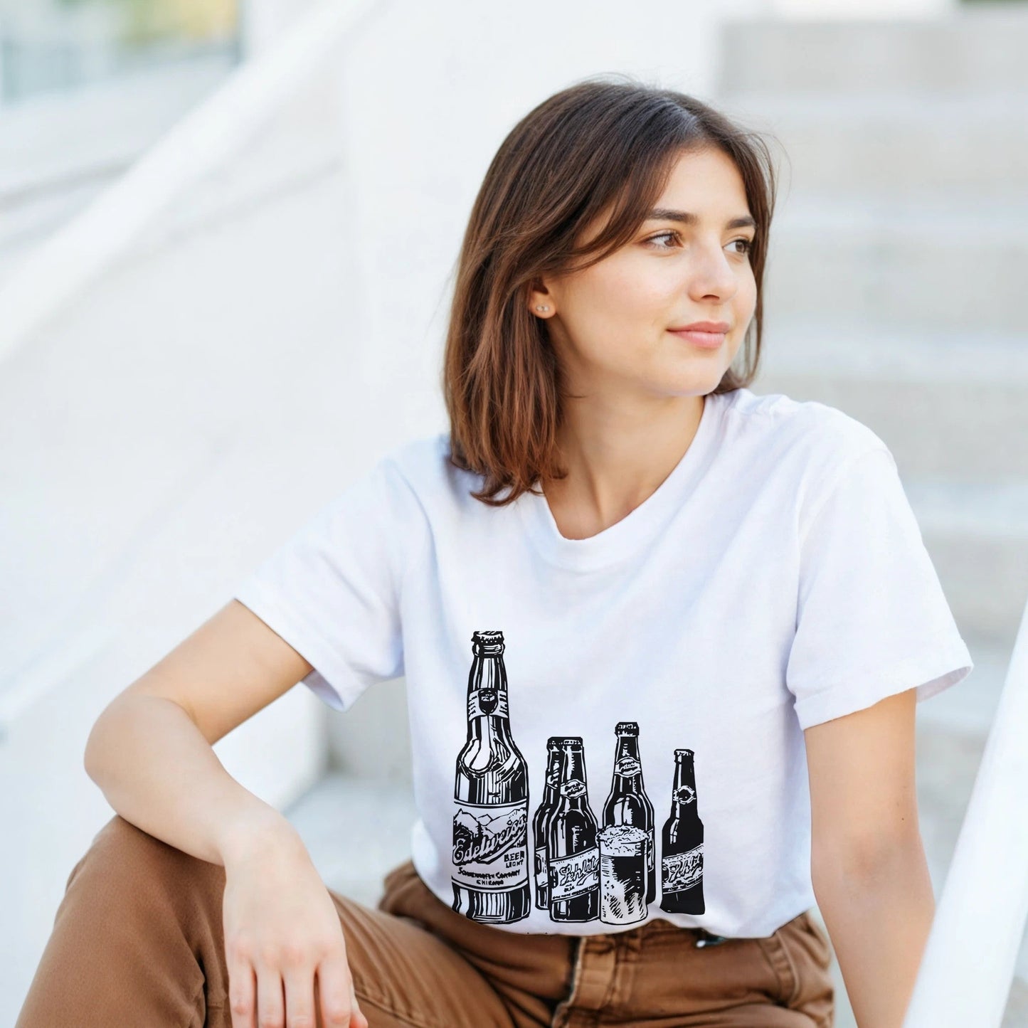 Heavyweight Unisex Crewneck T-shirt | Gildan® 5000 White - T.Eddy’s Art Studio