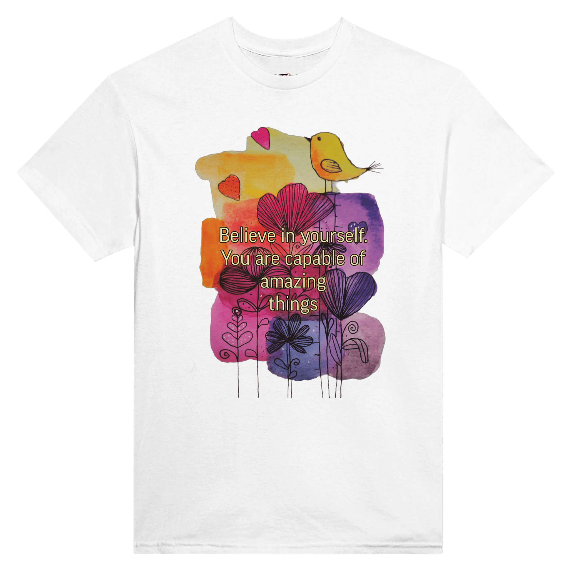 Heavyweight Unisex Crewneck T-shirt | Gildan® 5000 White - T.Eddy’s Art Studio