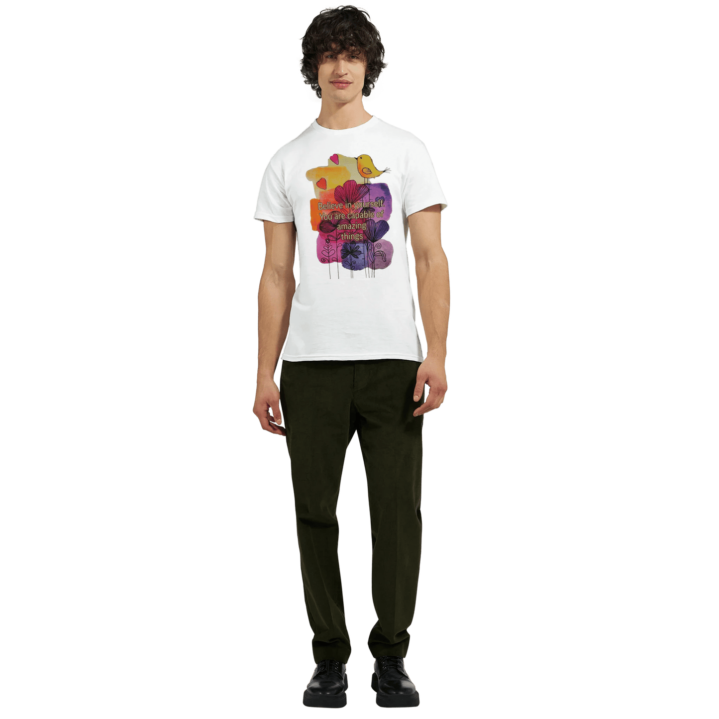 Heavyweight Unisex Crewneck T-shirt | Gildan® 5000 White - T.Eddy’s Art Studio