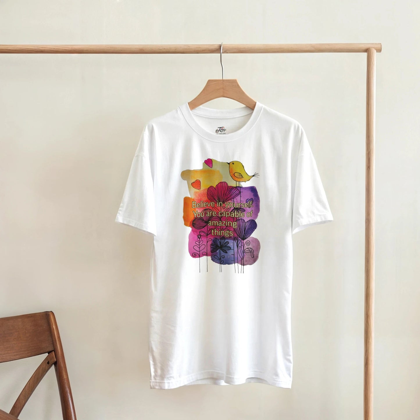 Heavyweight Unisex Crewneck T-shirt | Gildan® 5000 White - T.Eddy’s Art Studio