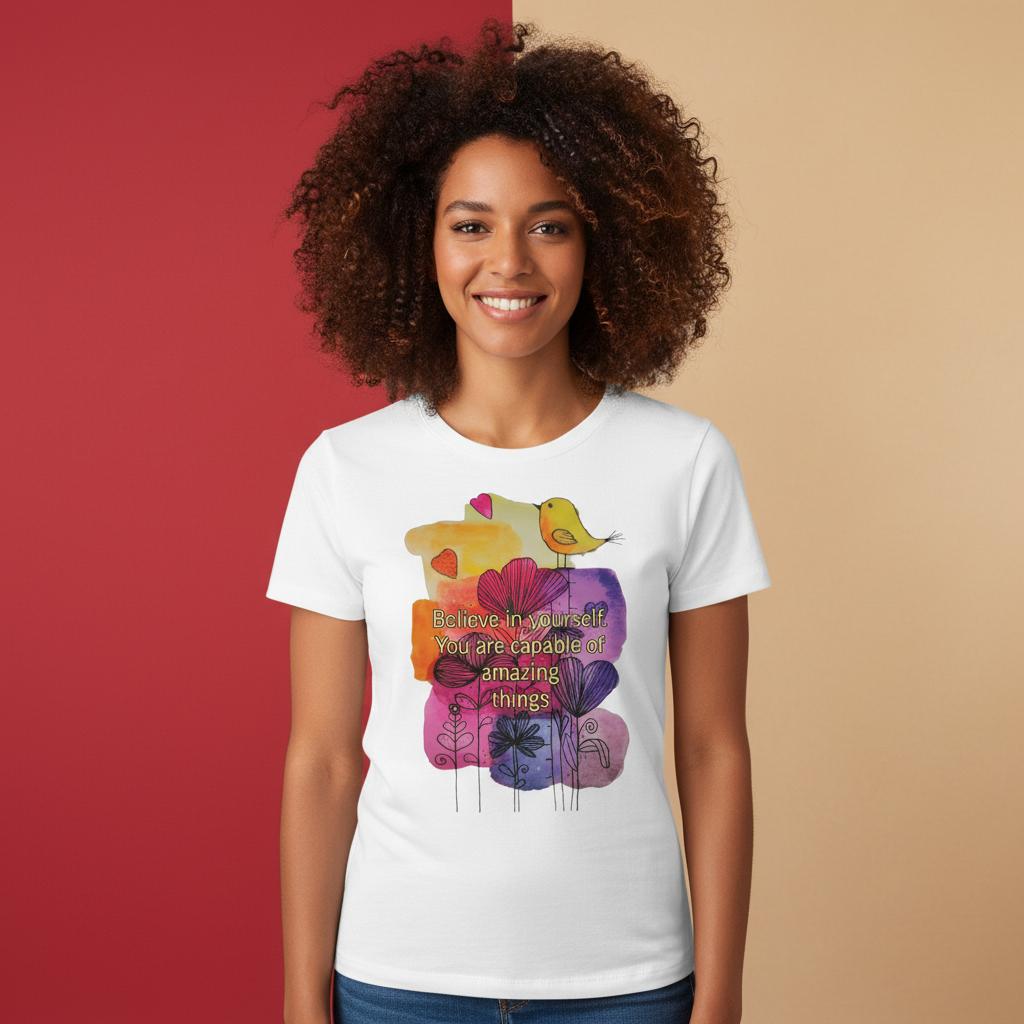 Heavyweight Unisex Crewneck T-shirt | Gildan® 5000 White - T.Eddy’s Art Studio