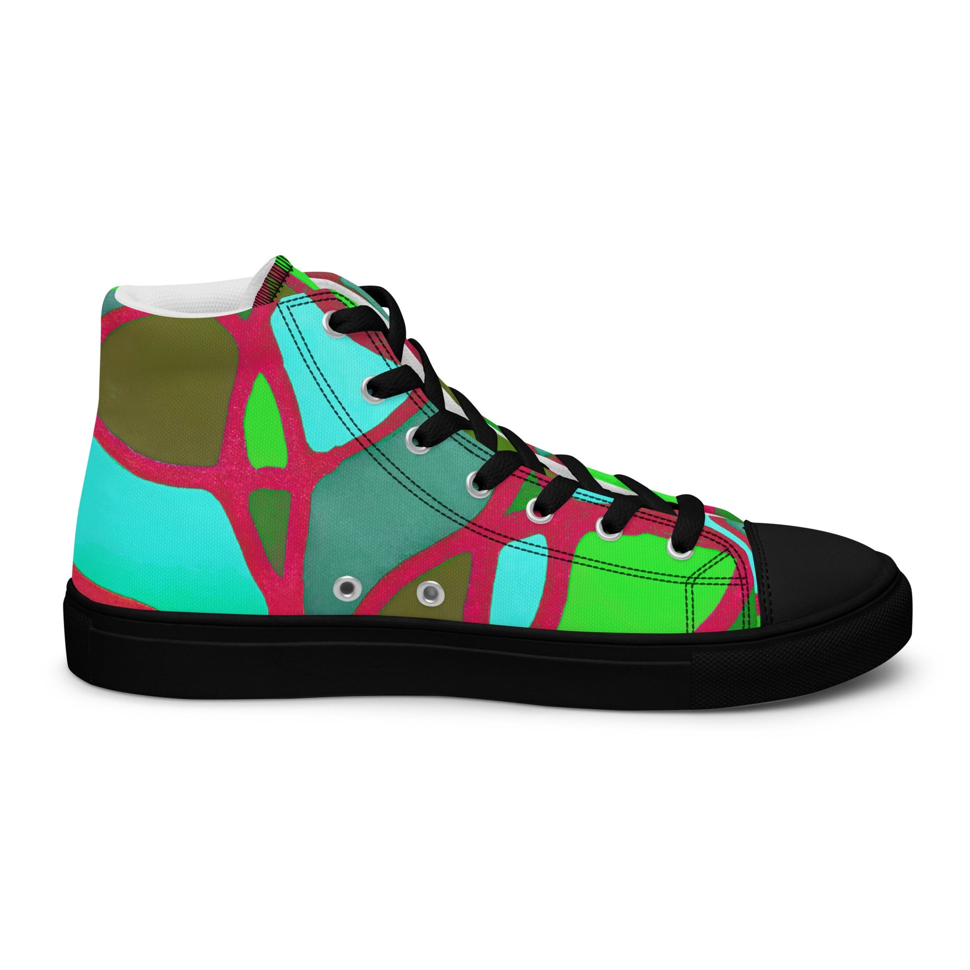 High Top Canvas Men's Sneakers - T.Eddy’s Art Studio