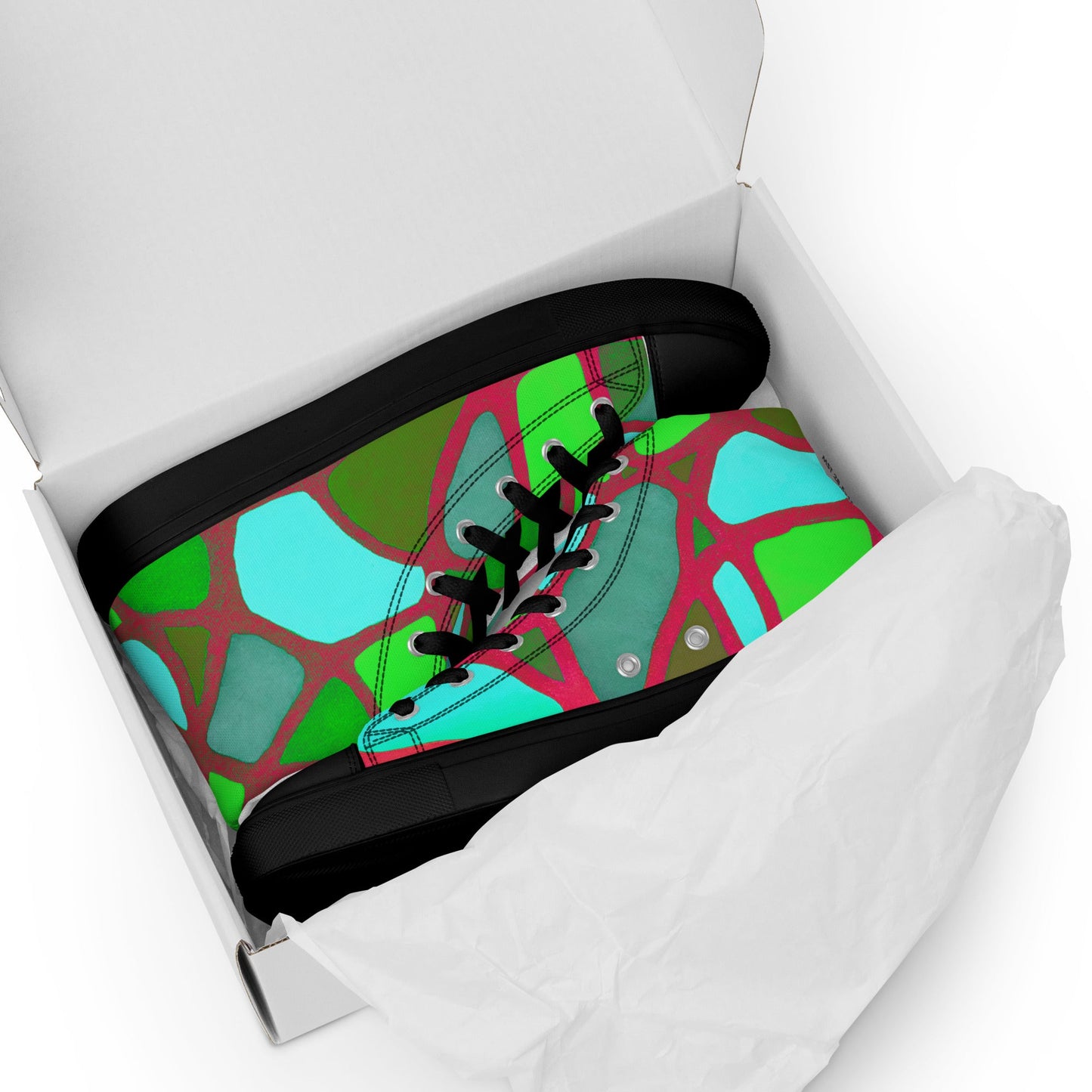 High Top Canvas Men's Sneakers - T.Eddy’s Art Studio