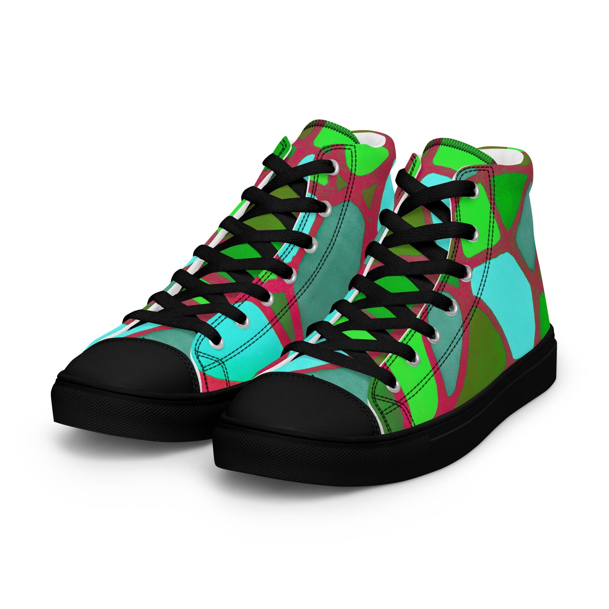 High Top Canvas Men's Sneakers - T.Eddy’s Art Studio