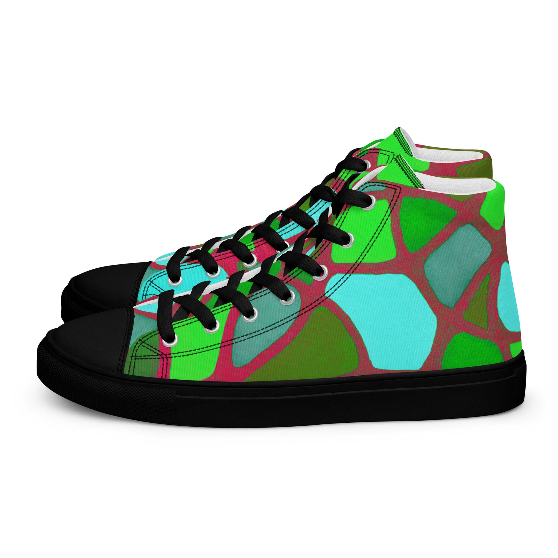 High Top Canvas Men's Sneakers - T.Eddy’s Art Studio
