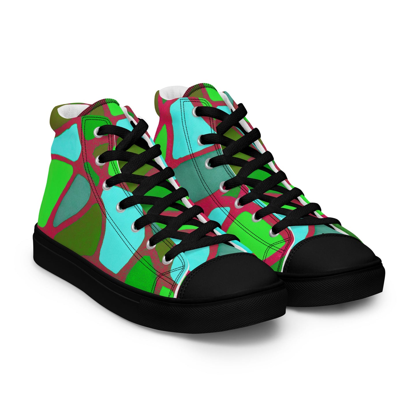 High Top Canvas Men's Sneakers - T.Eddy’s Art Studio