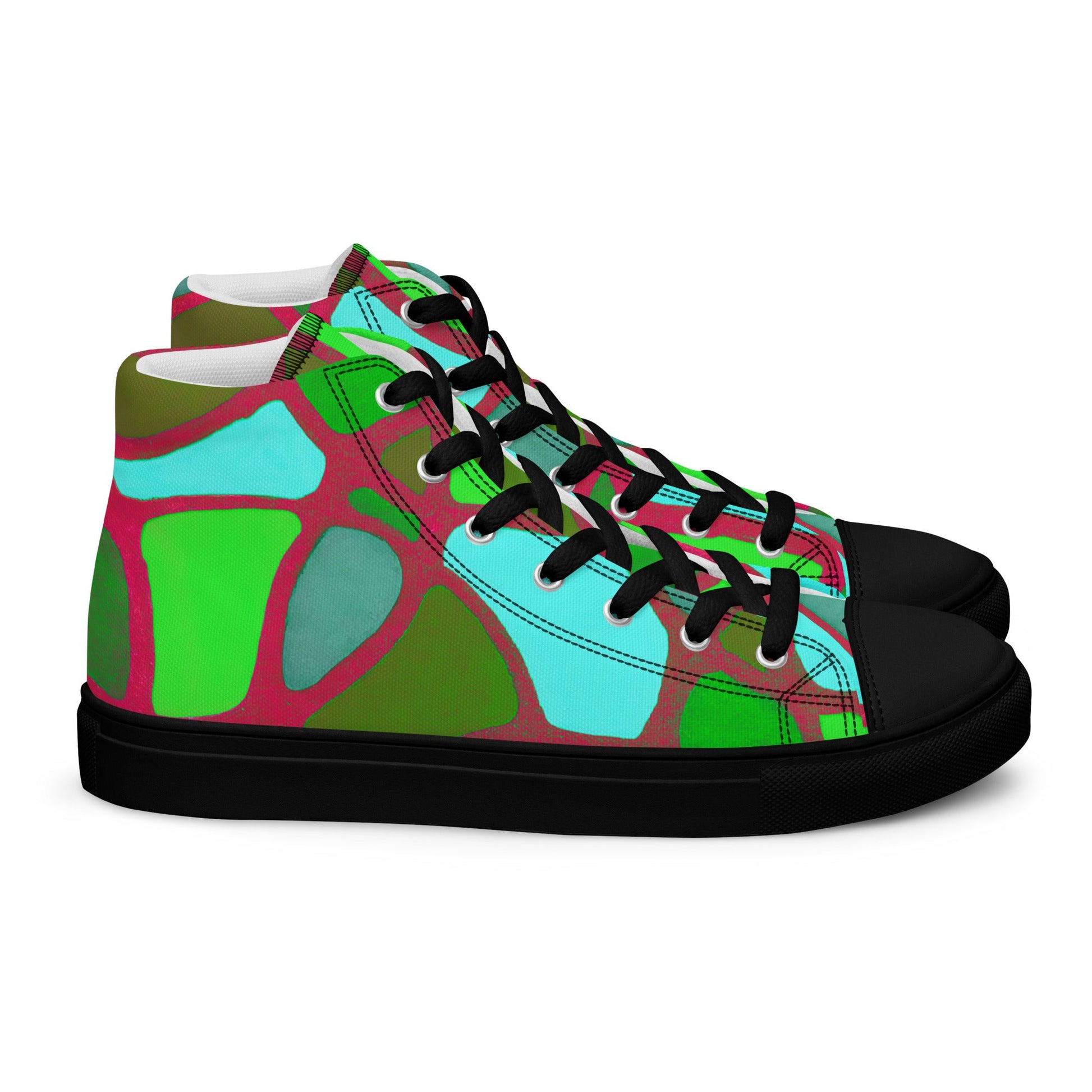 High Top Canvas Men's Sneakers - T.Eddy’s Art Studio