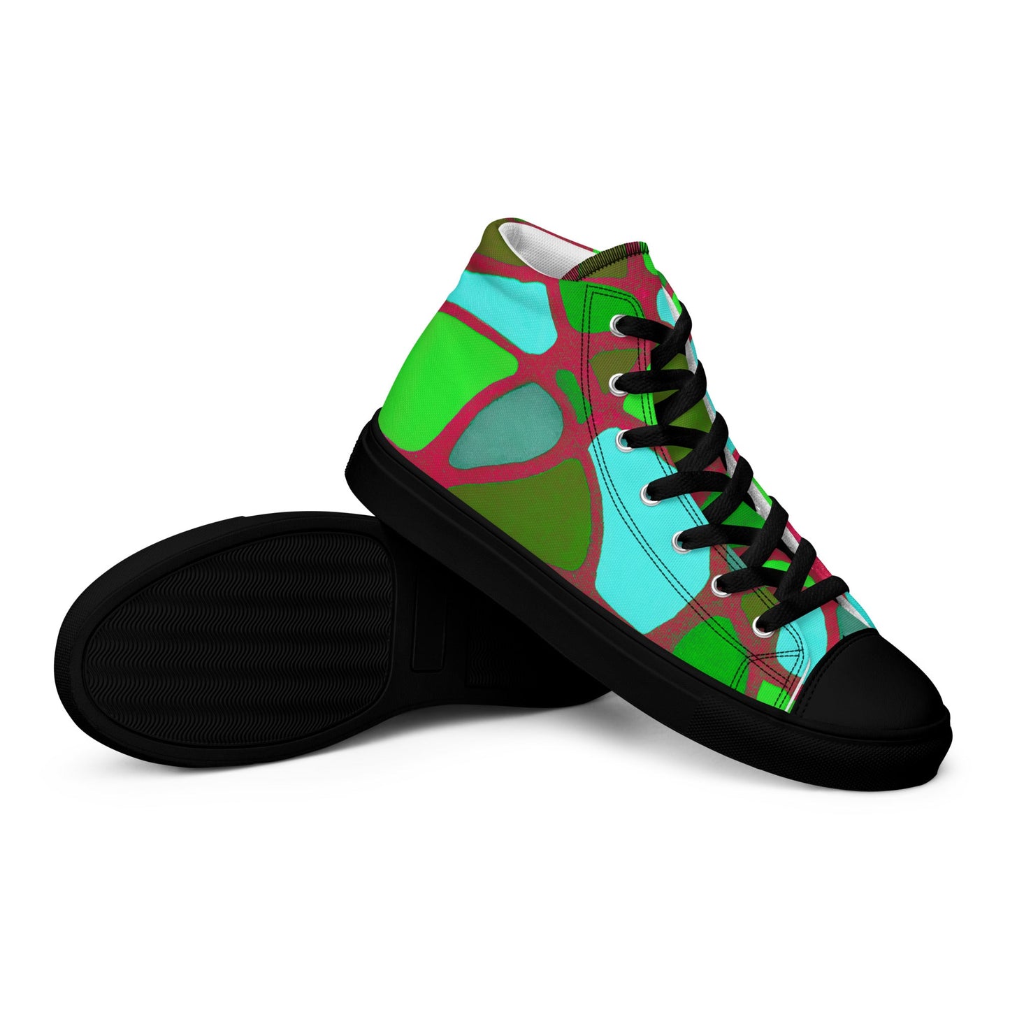 High Top Canvas Men's Sneakers - T.Eddy’s Art Studio