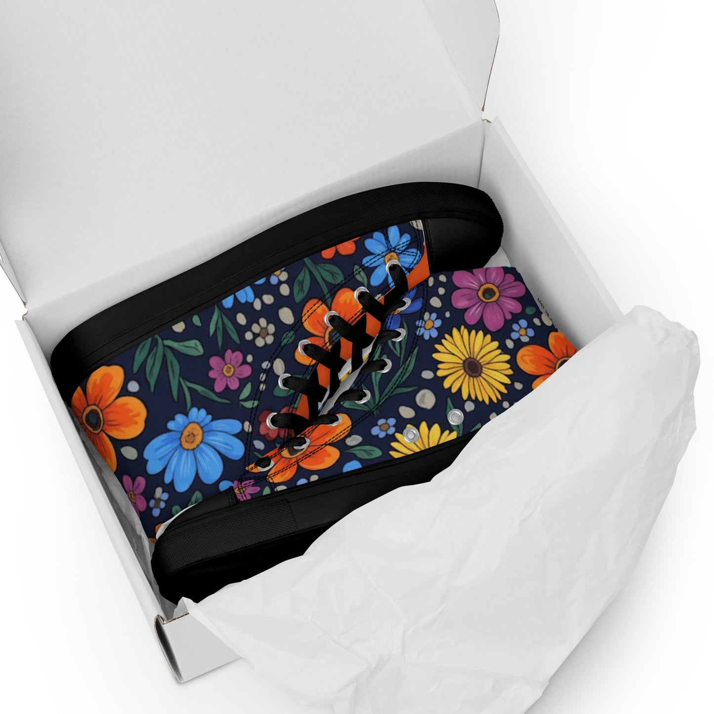 High top canvas shoes - T.Eddy’s Art Studio