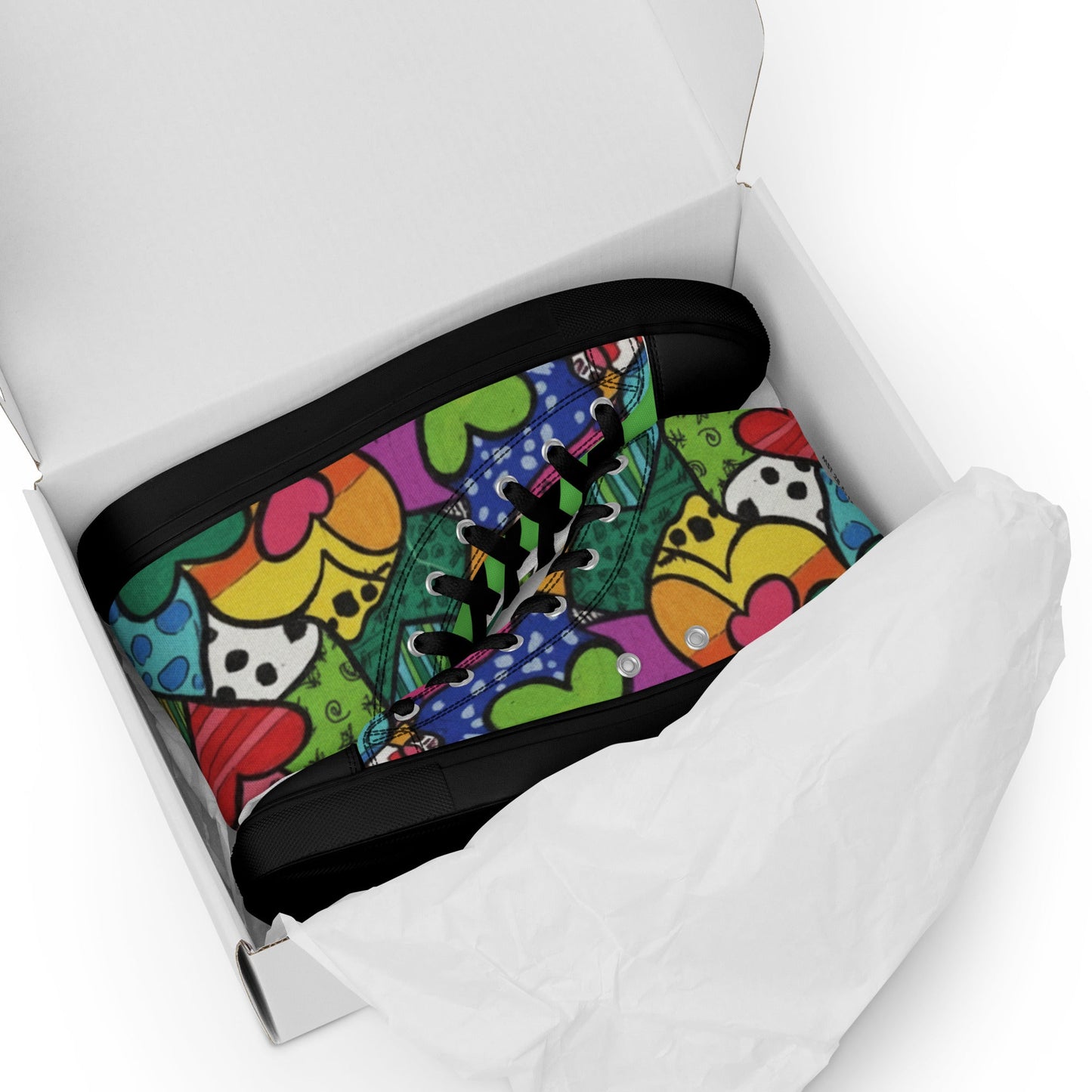 High top canvas shoes - T.Eddy’s Art Studio