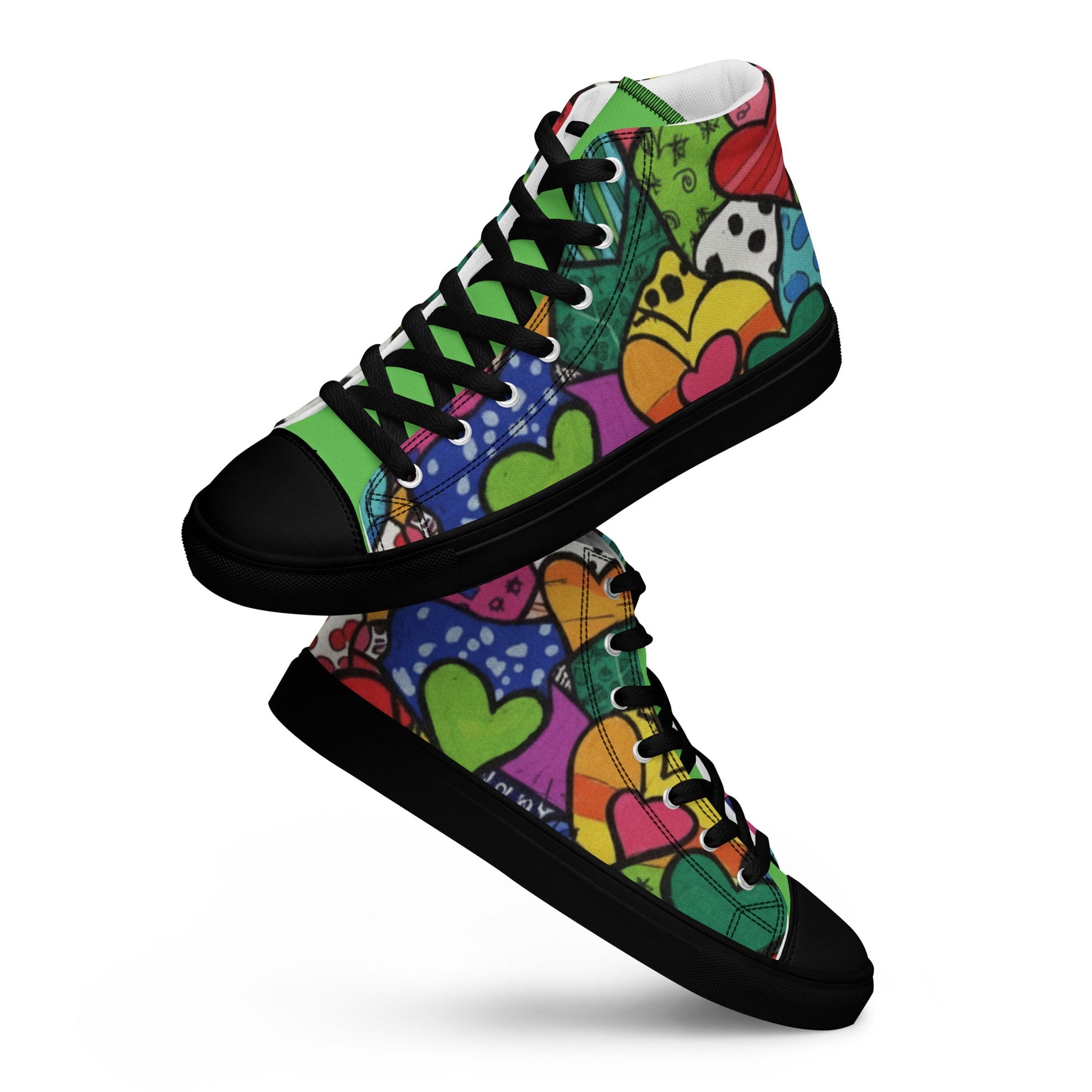 High top canvas shoes - T.Eddy’s Art Studio