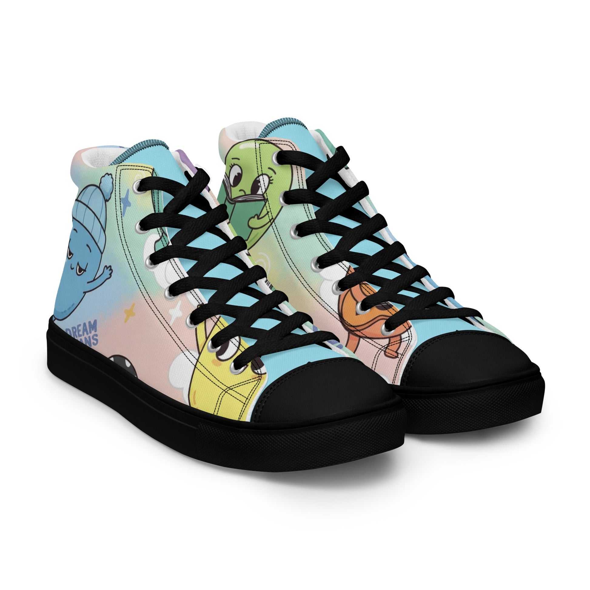 High top canvas shoes - T.Eddy’s Art Studio
