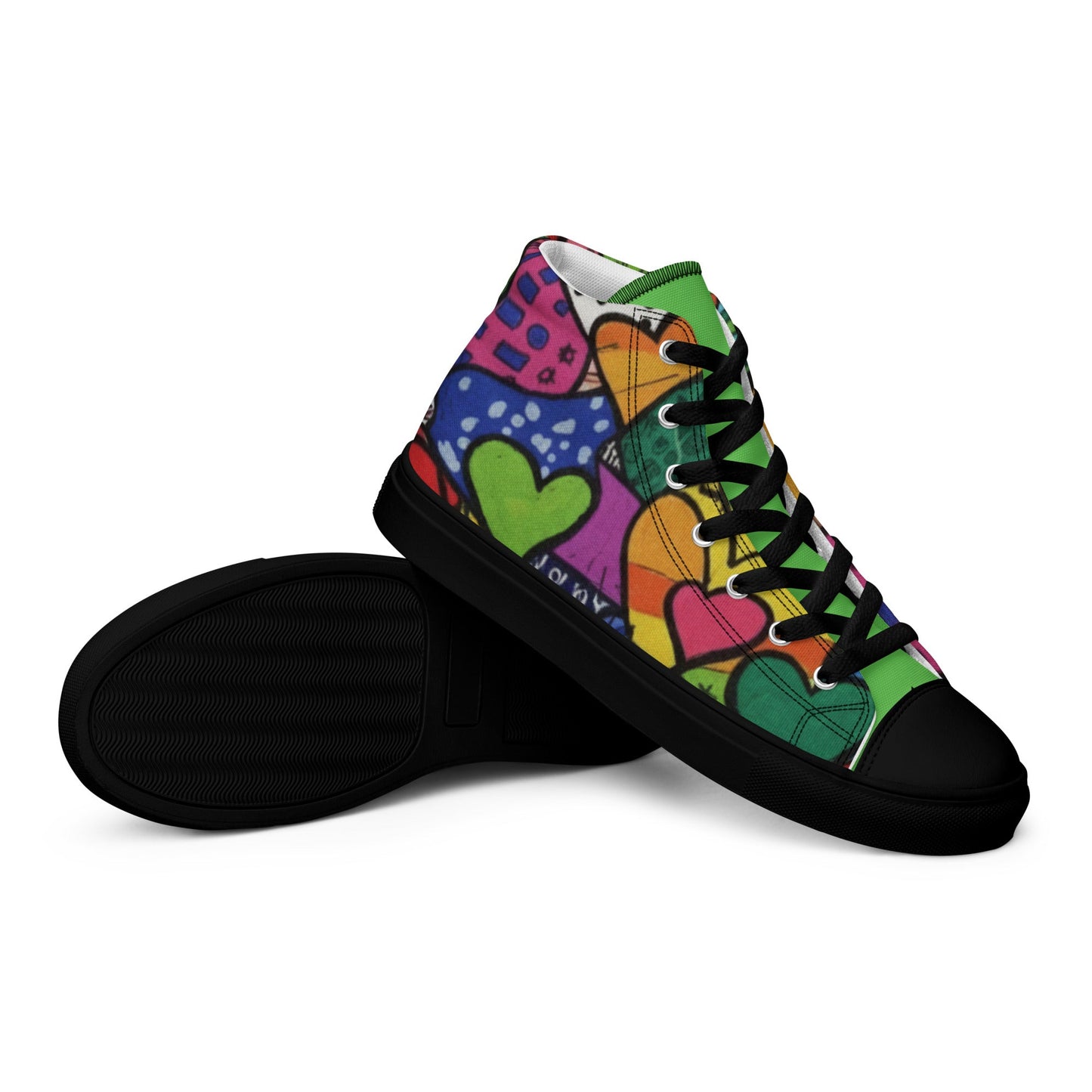 High top canvas shoes - T.Eddy’s Art Studio