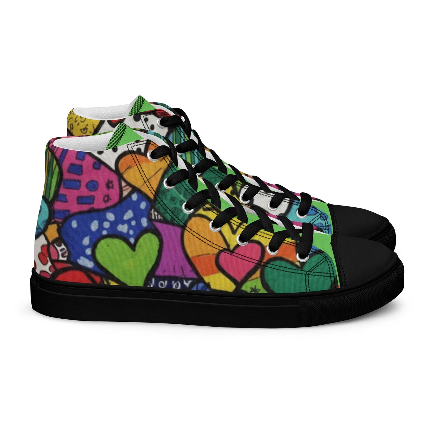High top canvas shoes - T.Eddy’s Art Studio