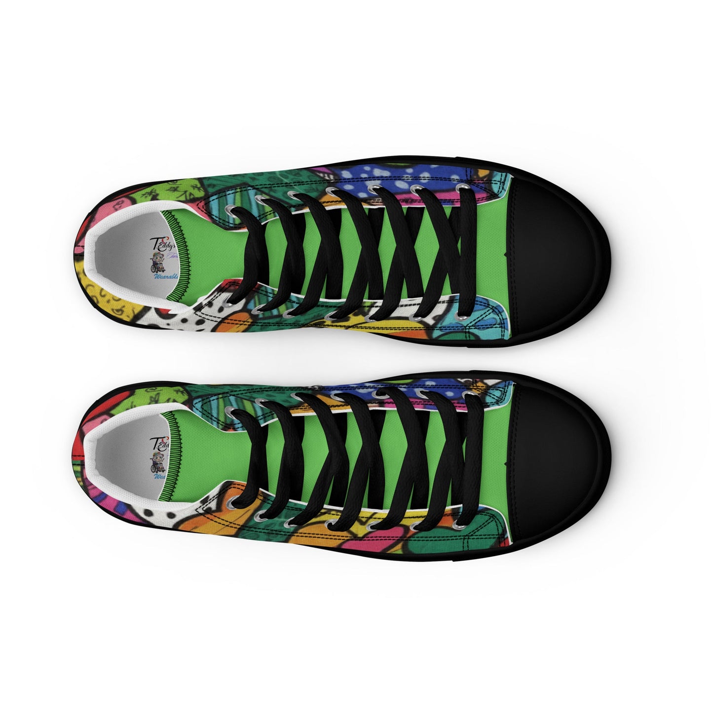 High top canvas shoes - T.Eddy’s Art Studio