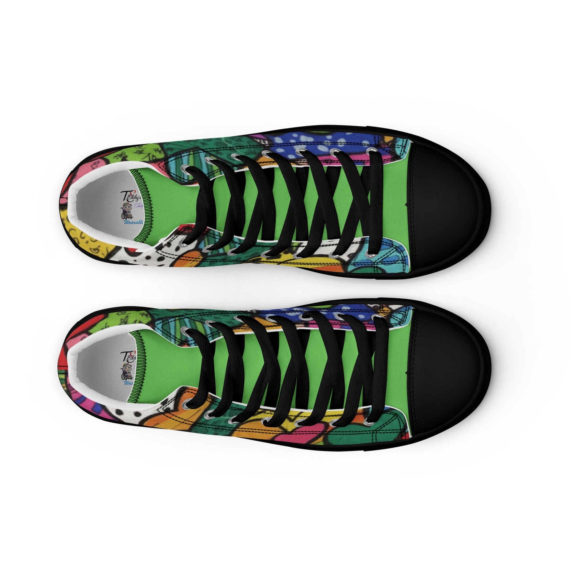 High top canvas shoes - T.Eddy’s Art Studio