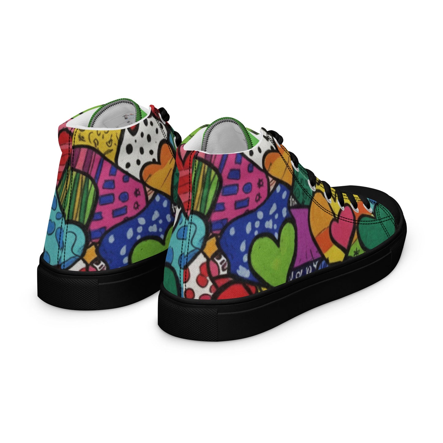 High top canvas shoes - T.Eddy’s Art Studio