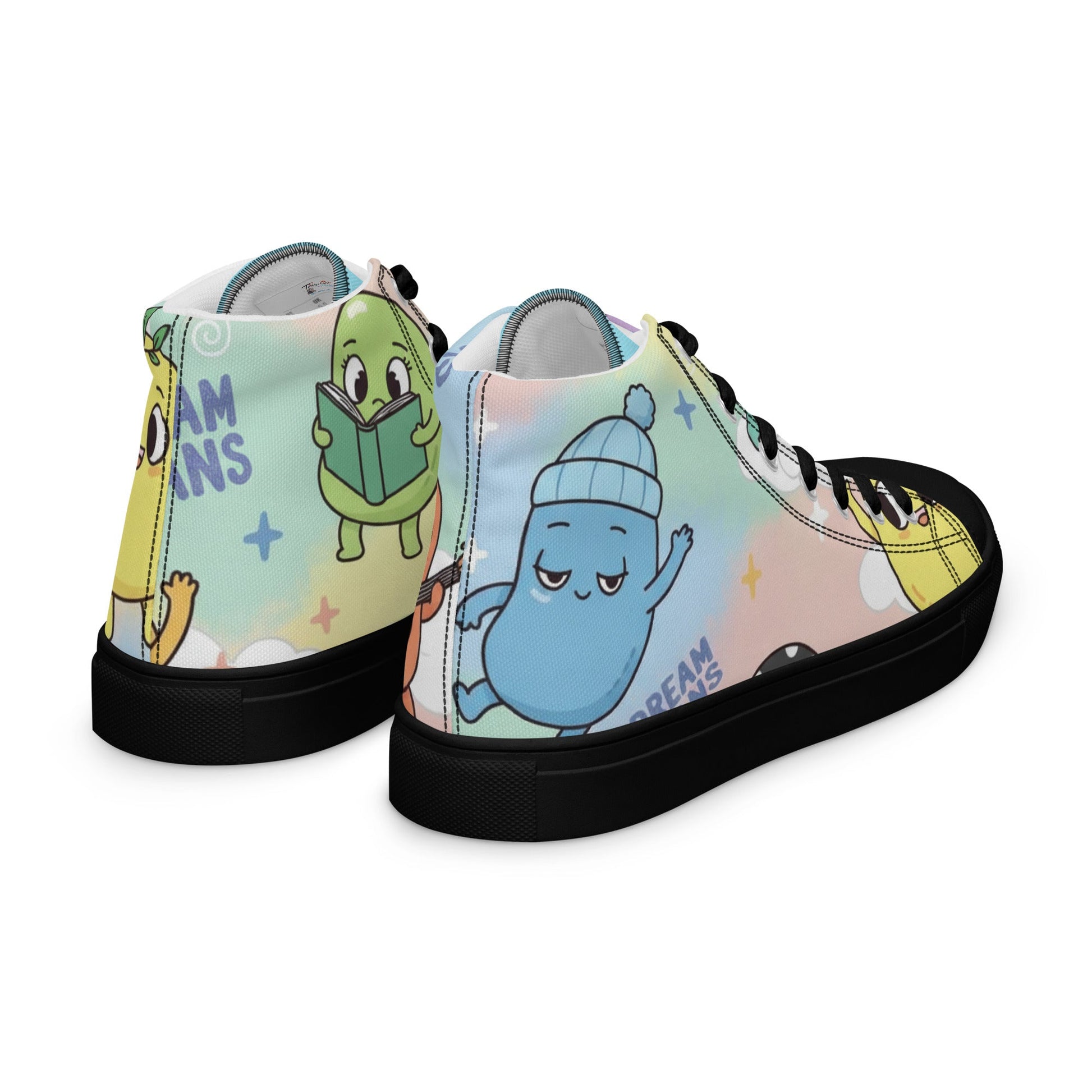 High top canvas shoes - T.Eddy’s Art Studio