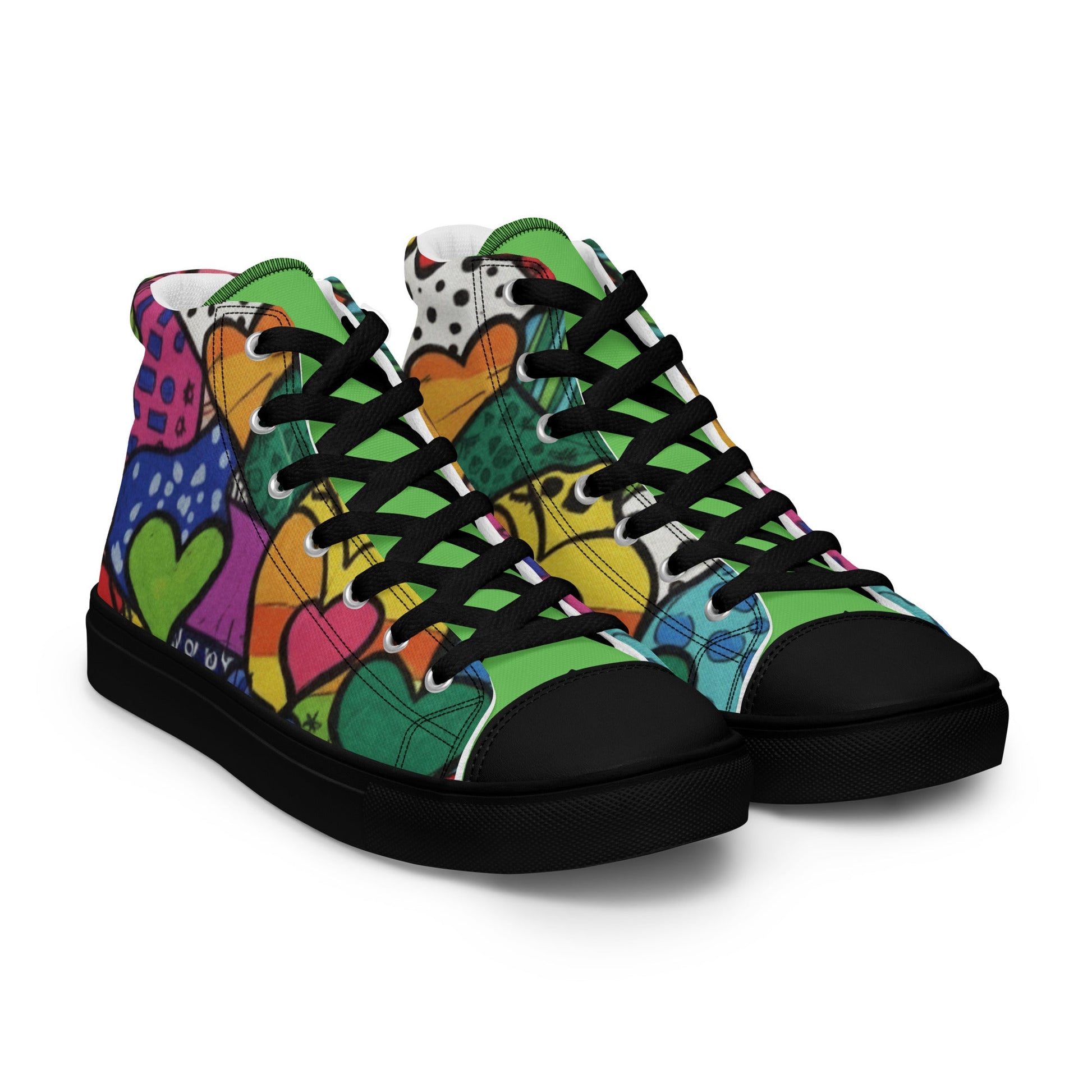 High top canvas shoes - T.Eddy’s Art Studio