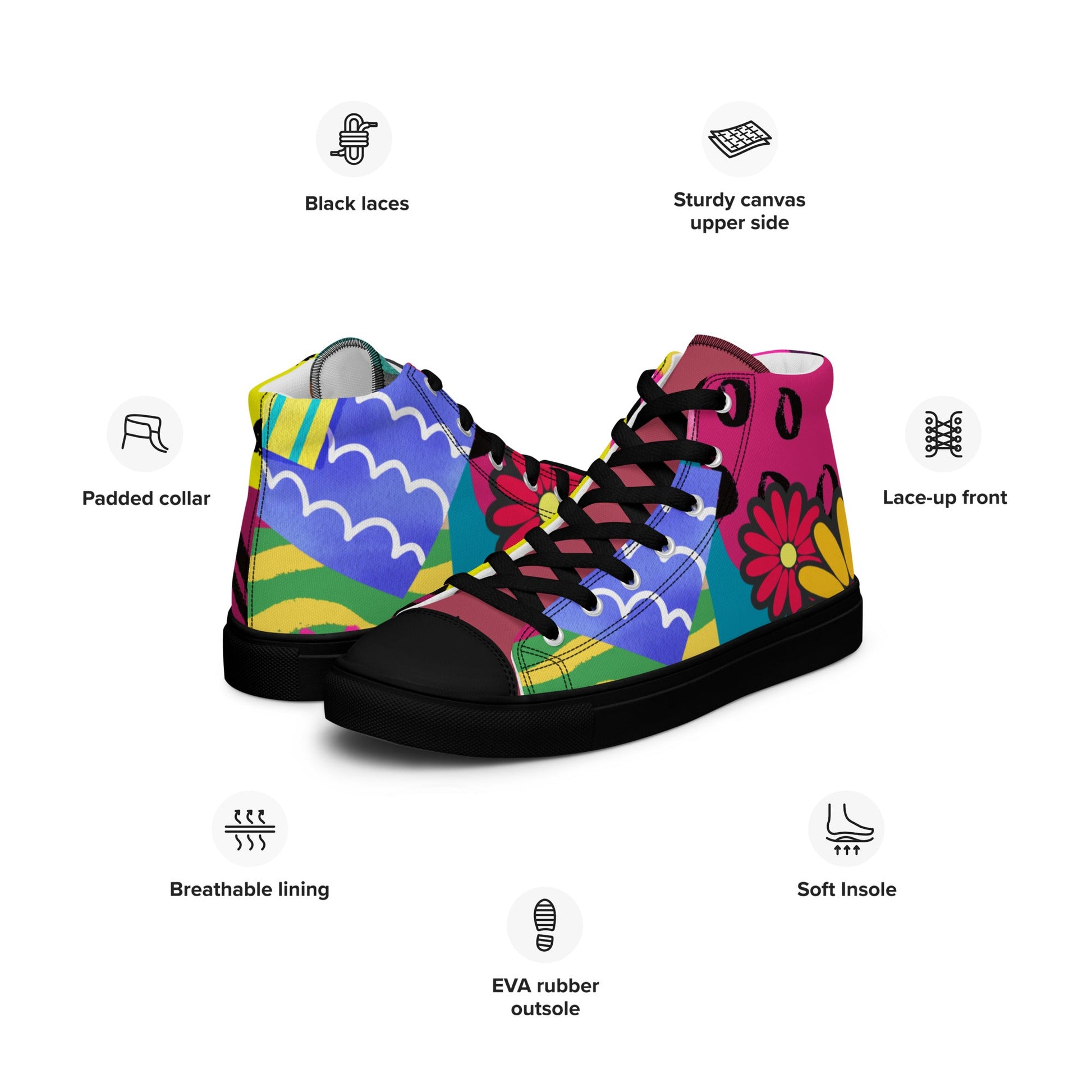 High Top Canvas Shoes: Wear the Journey, Step by Step - T.Eddy’s Art Studio