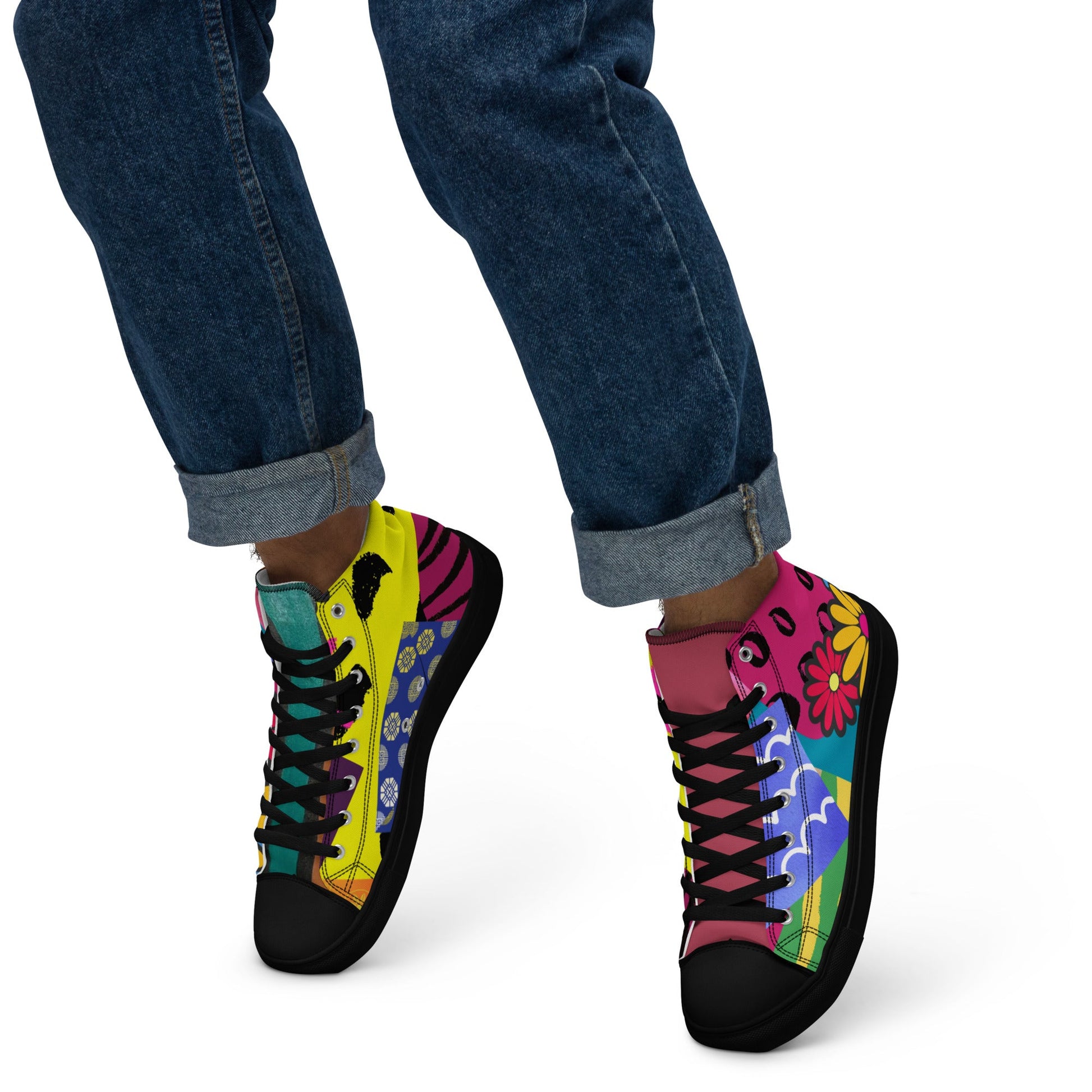 High Top Canvas Shoes: Wear the Journey, Step by Step - T.Eddy’s Art Studio