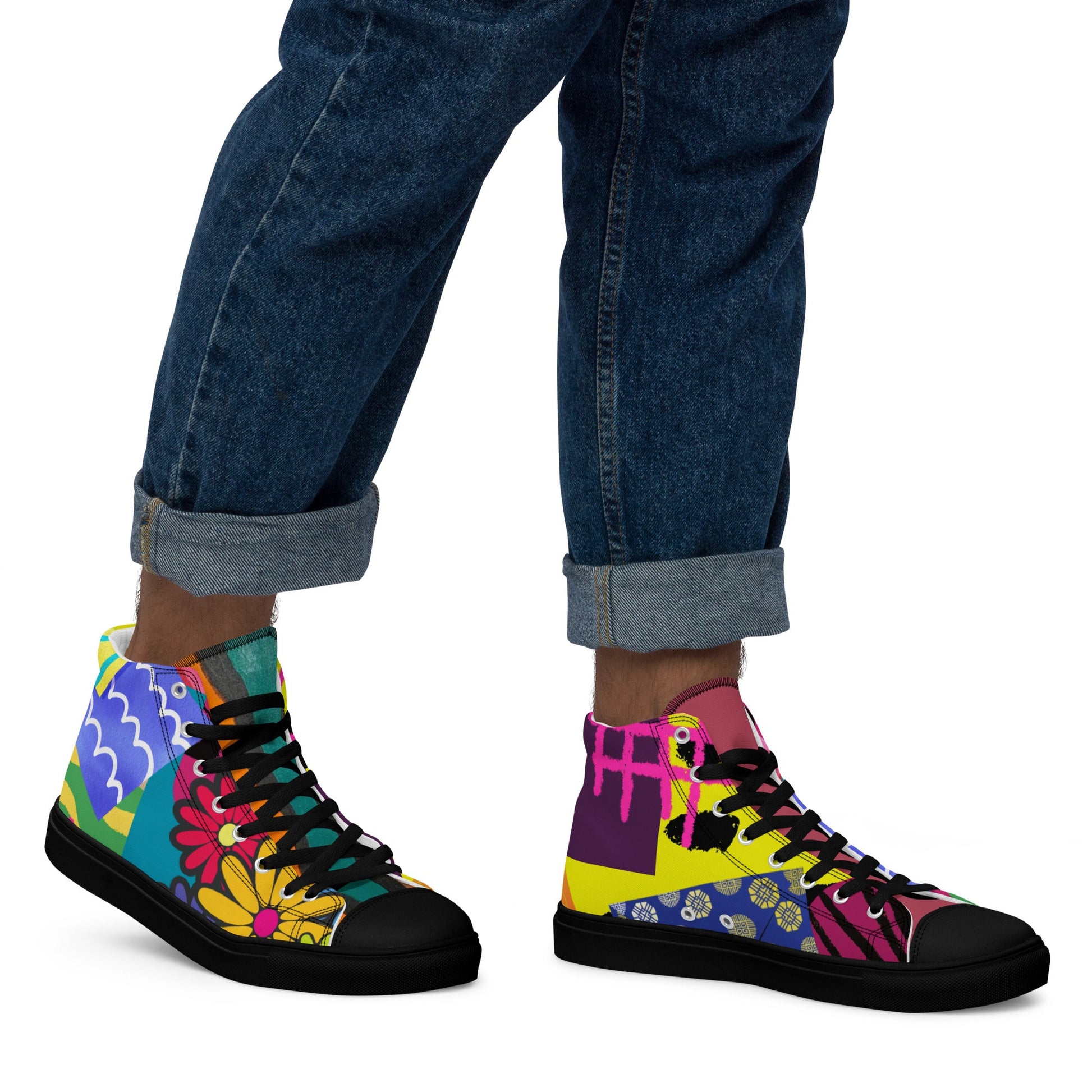 High Top Canvas Shoes: Wear the Journey, Step by Step - T.Eddy’s Art Studio