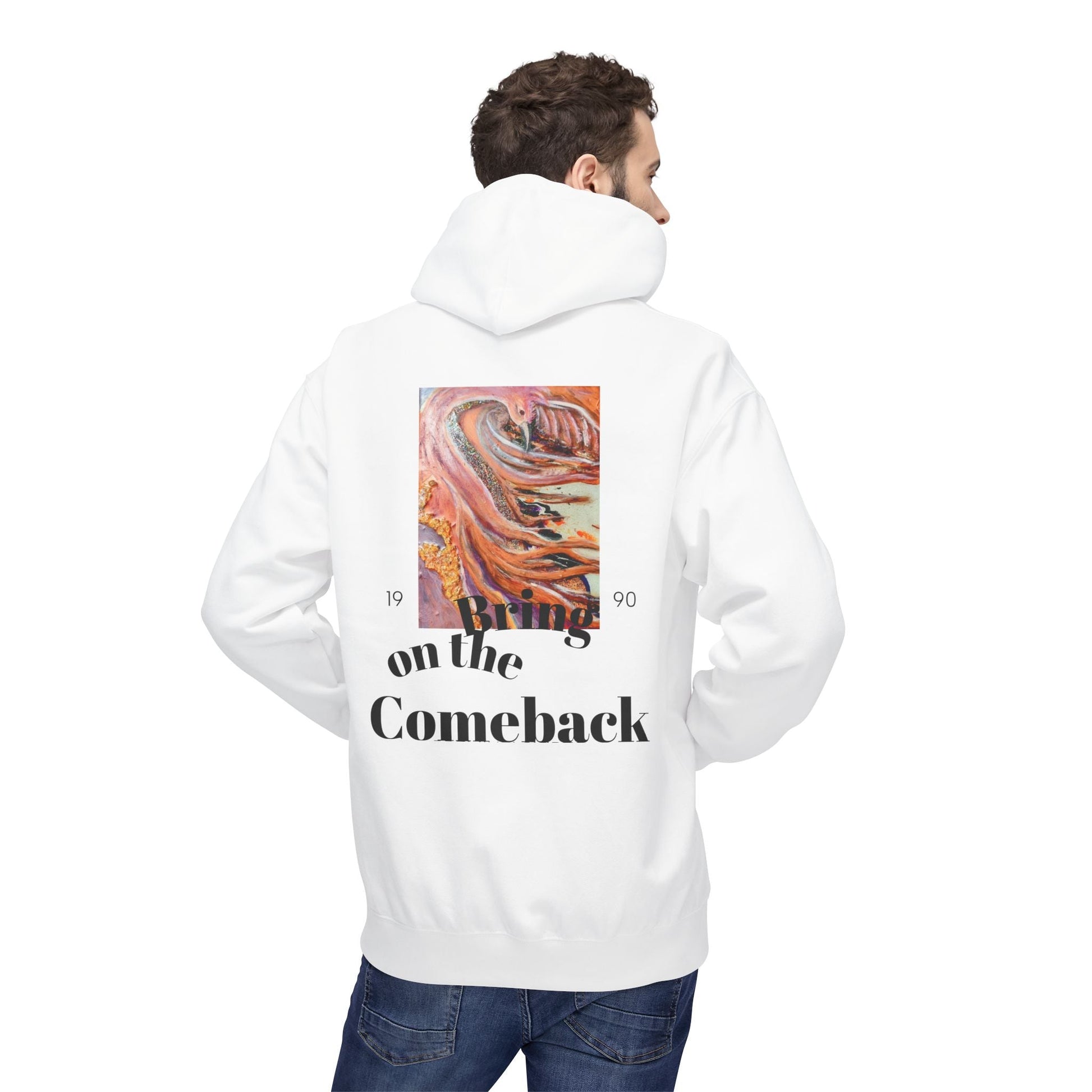 Hoodie — 'On the Comeback' Artistic Backprint Pullover - Resilient Art Wear