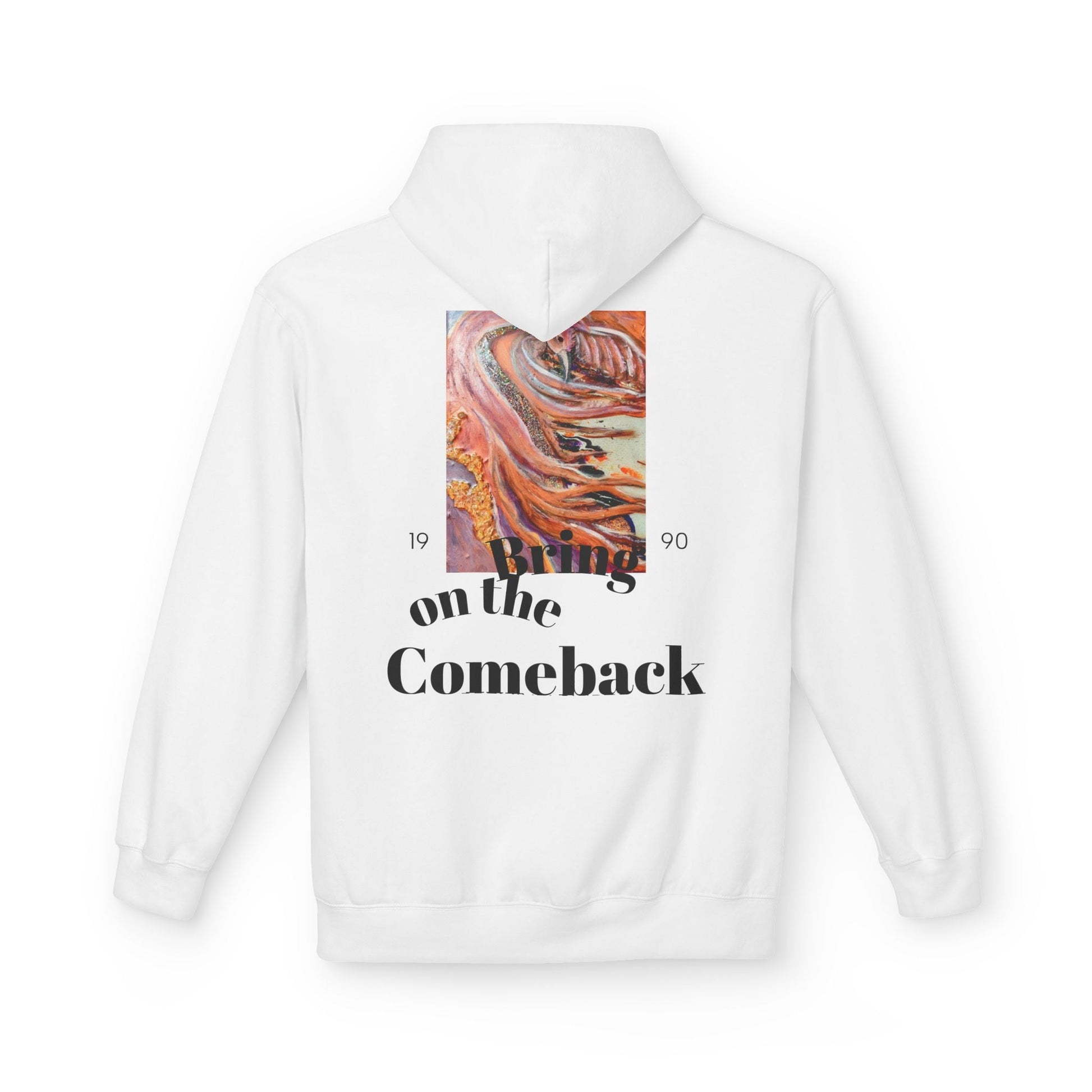 Hoodie — 'On the Comeback' Artistic Backprint Pullover - Resilient Art Wear