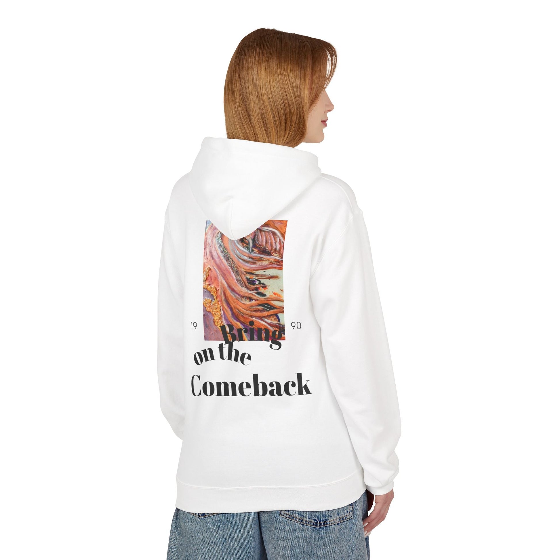 Hoodie — 'On the Comeback' Artistic Backprint Pullover - Resilient Art Wear
