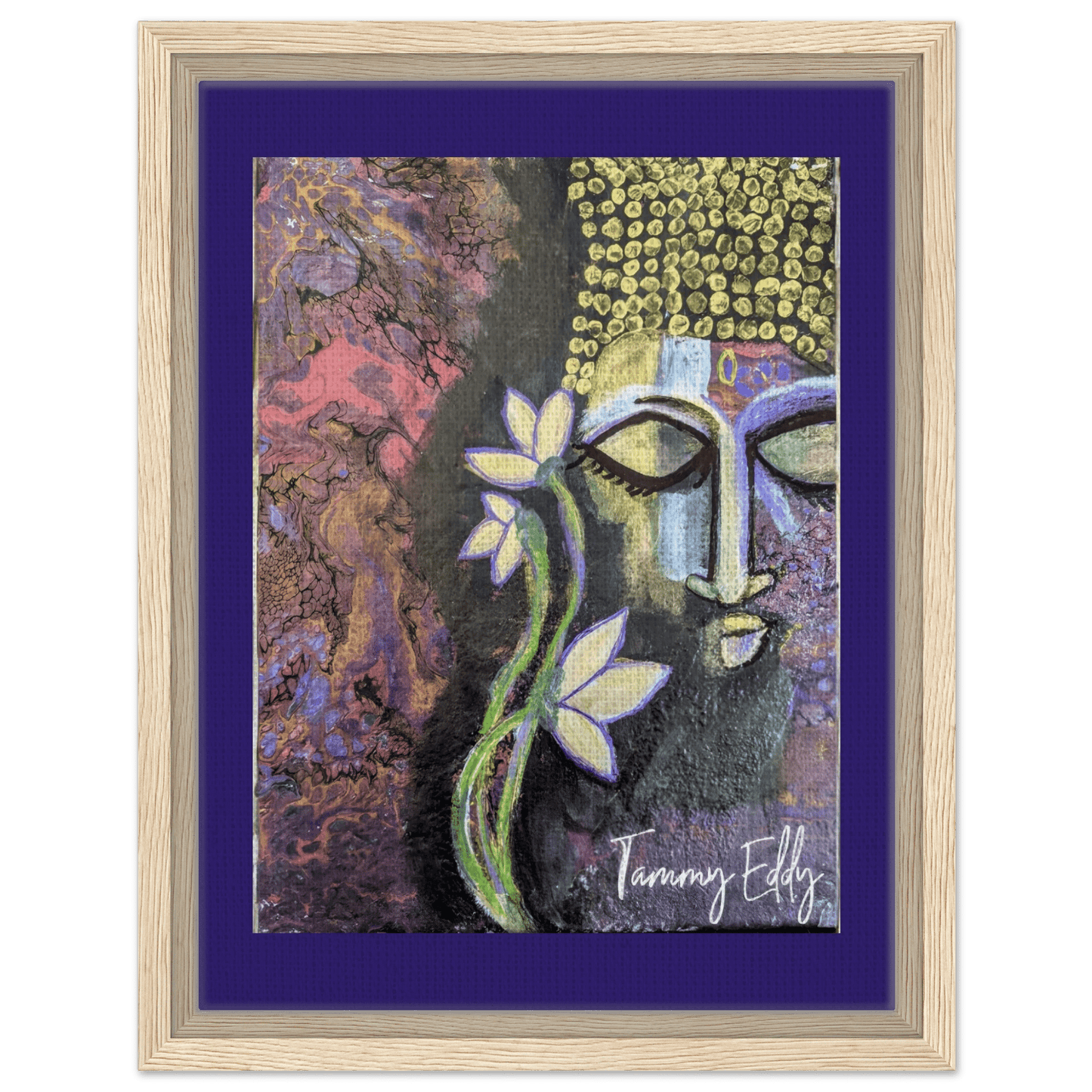 "Lotus of Enlightenment" Framed Canvas Print - T.Eddy’s Art Studio
