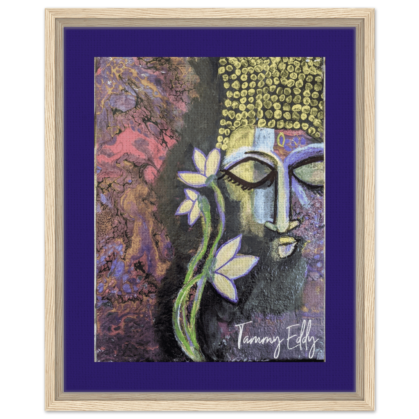 "Lotus of Enlightenment" Framed Canvas Print - T.Eddy’s Art Studio