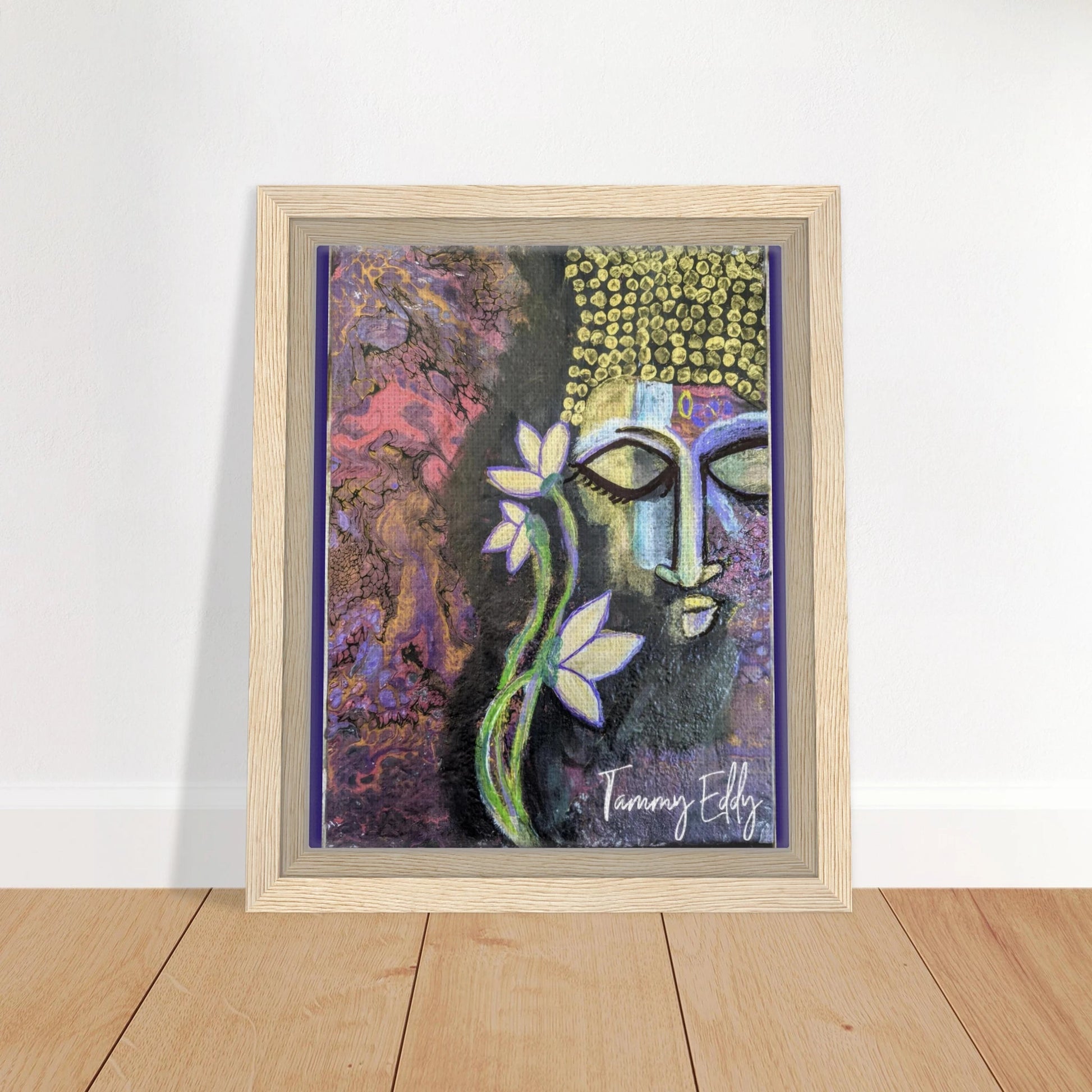 "Lotus of Enlightenment" Framed Canvas Print - T.Eddy’s Art Studio