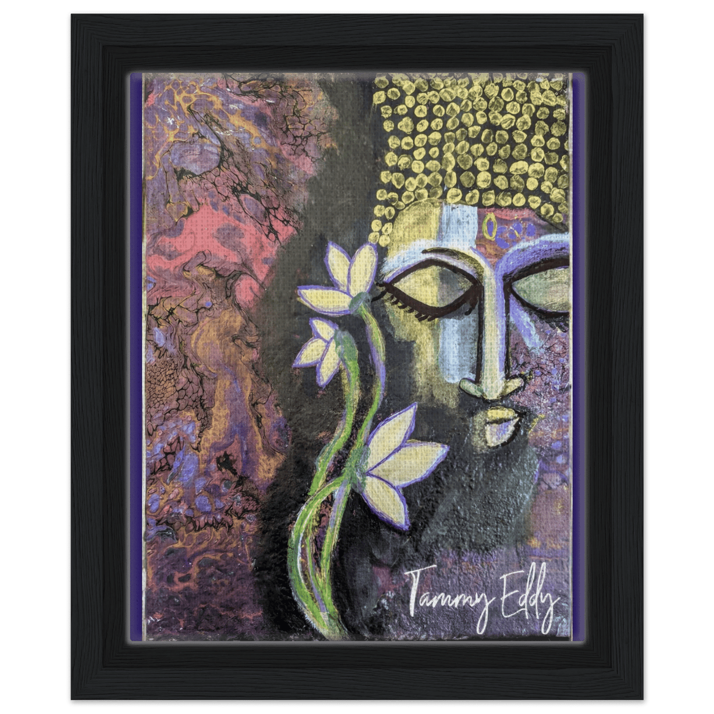 "Lotus of Enlightenment" Framed Canvas Print - T.Eddy’s Art Studio