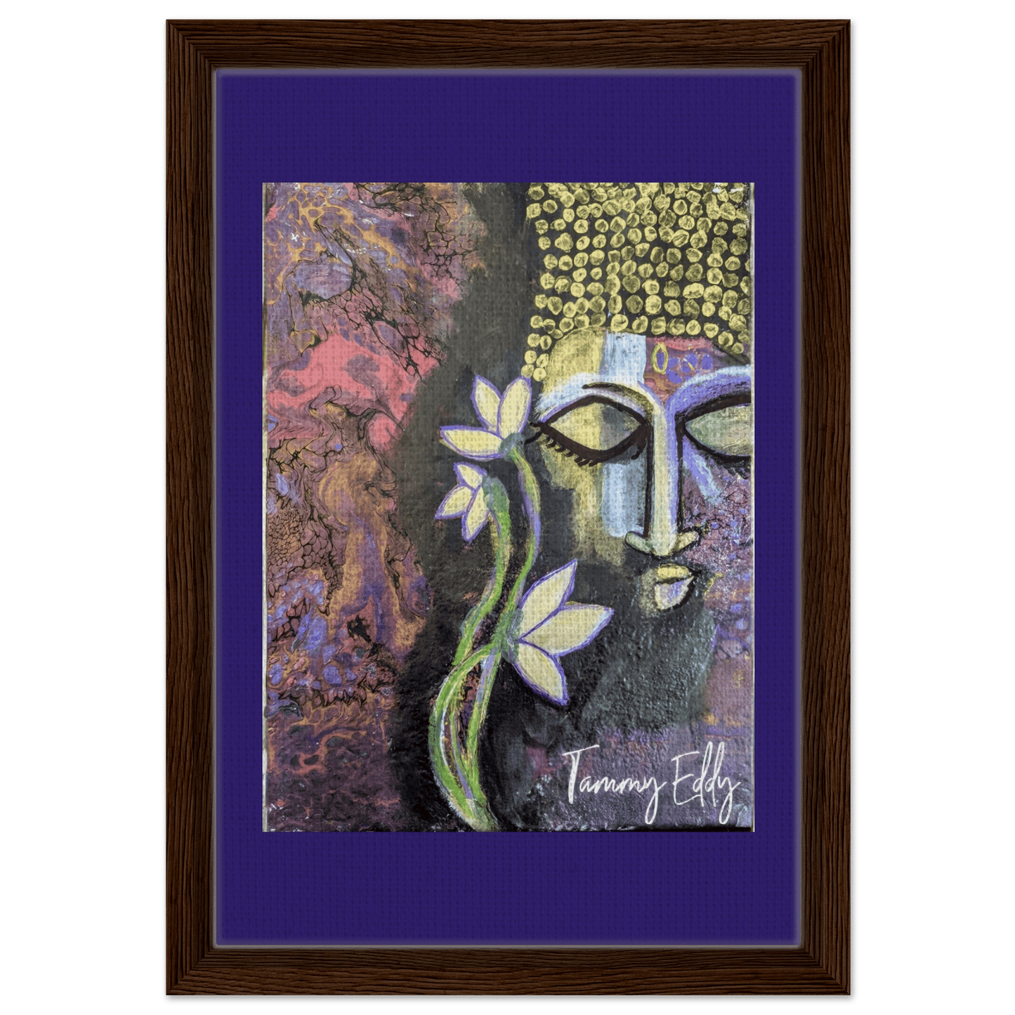 "Lotus of Enlightenment" Framed Canvas Print - T.Eddy’s Art Studio