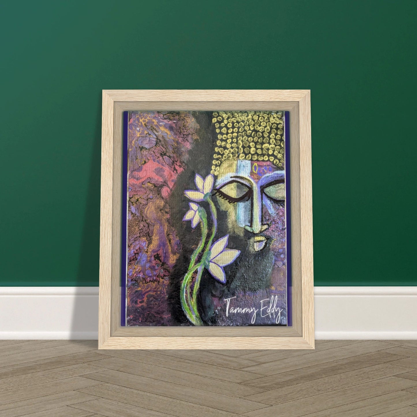 "Lotus of Enlightenment" Framed Canvas Print - T.Eddy’s Art Studio