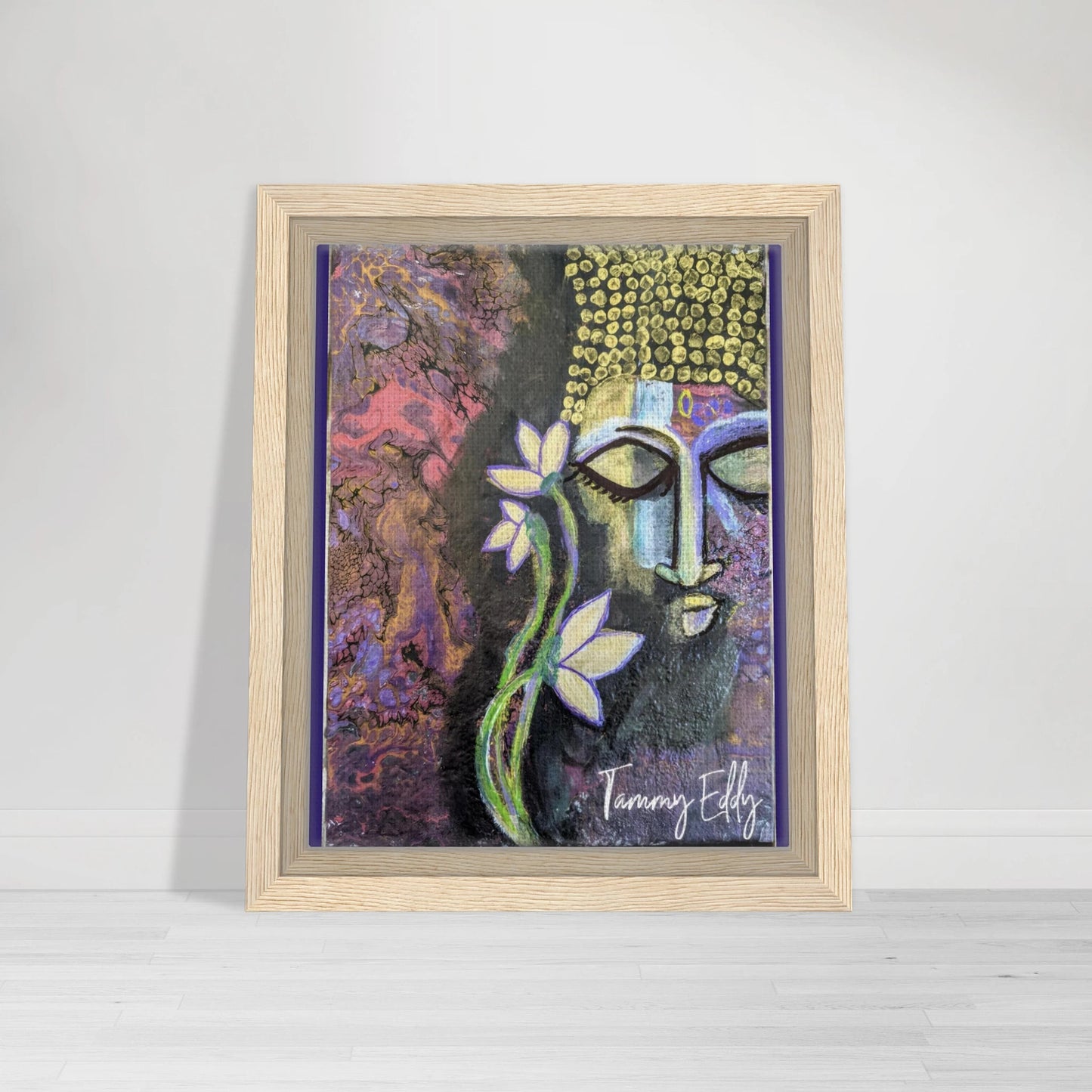 "Lotus of Enlightenment" Framed Canvas Print - T.Eddy’s Art Studio