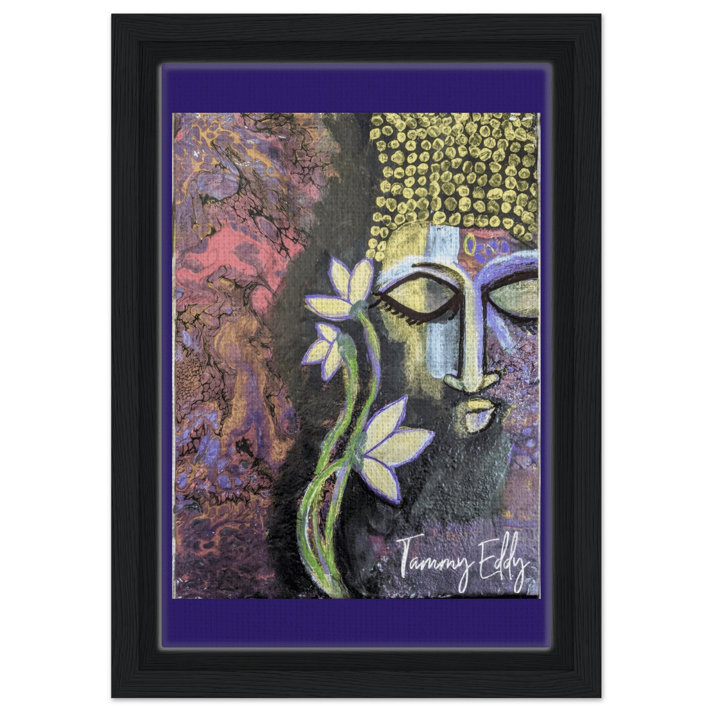 "Lotus of Enlightenment" Framed Canvas Print - T.Eddy’s Art Studio