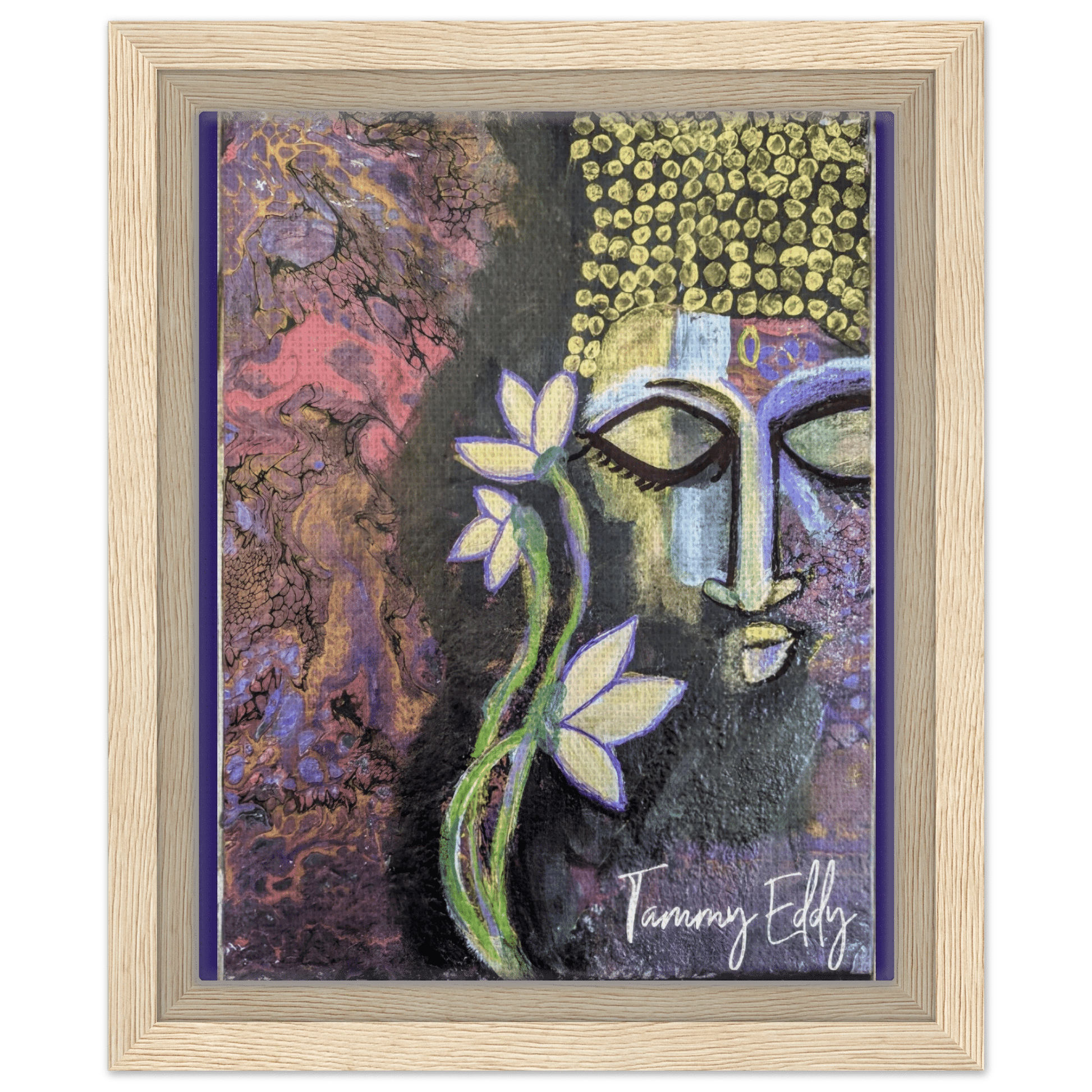 "Lotus of Enlightenment" Framed Canvas Print - T.Eddy’s Art Studio
