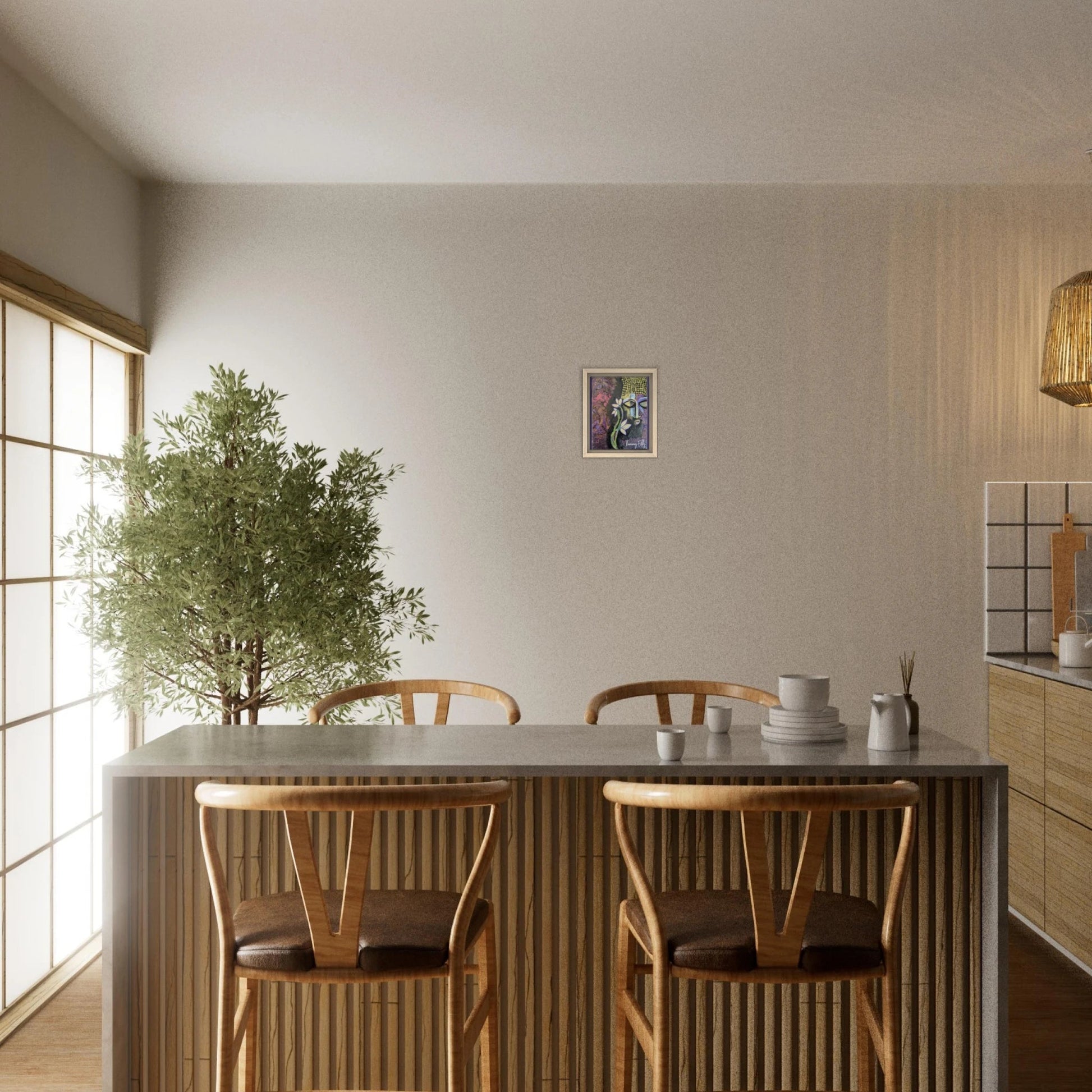 "Lotus of Enlightenment" Framed Canvas Print - T.Eddy’s Art Studio