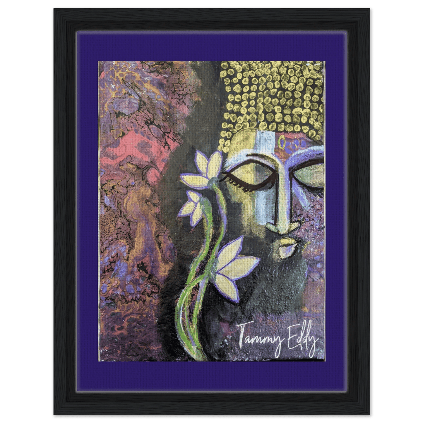 "Lotus of Enlightenment" Framed Canvas Print - T.Eddy’s Art Studio