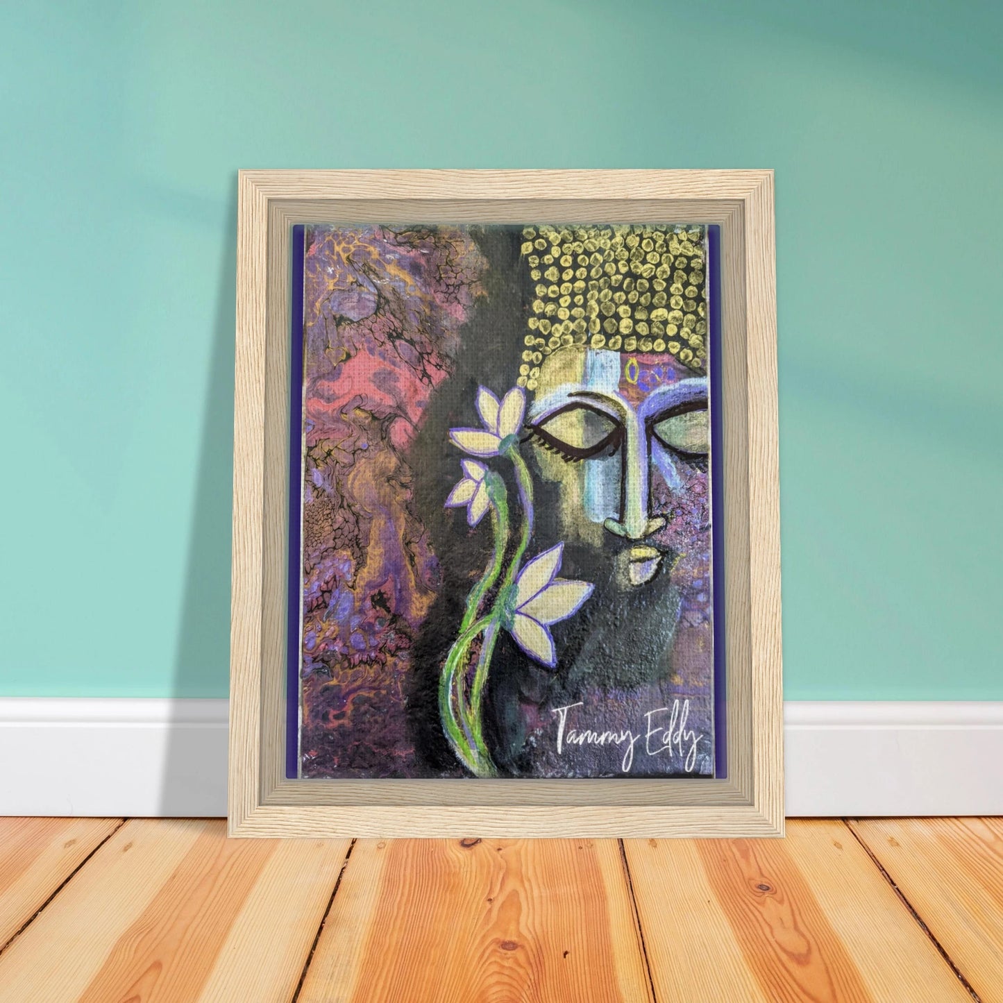 "Lotus of Enlightenment" Framed Canvas Print - T.Eddy’s Art Studio